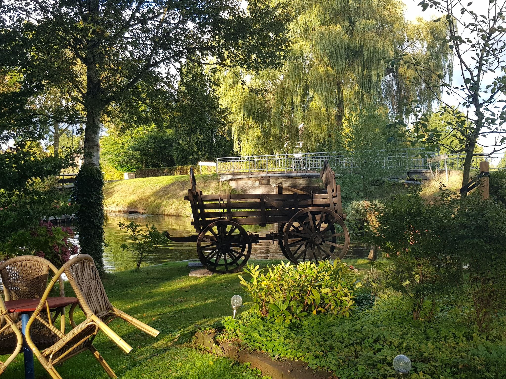 Het uitzicht vanaf Hoeve Ginette in Giethoorn