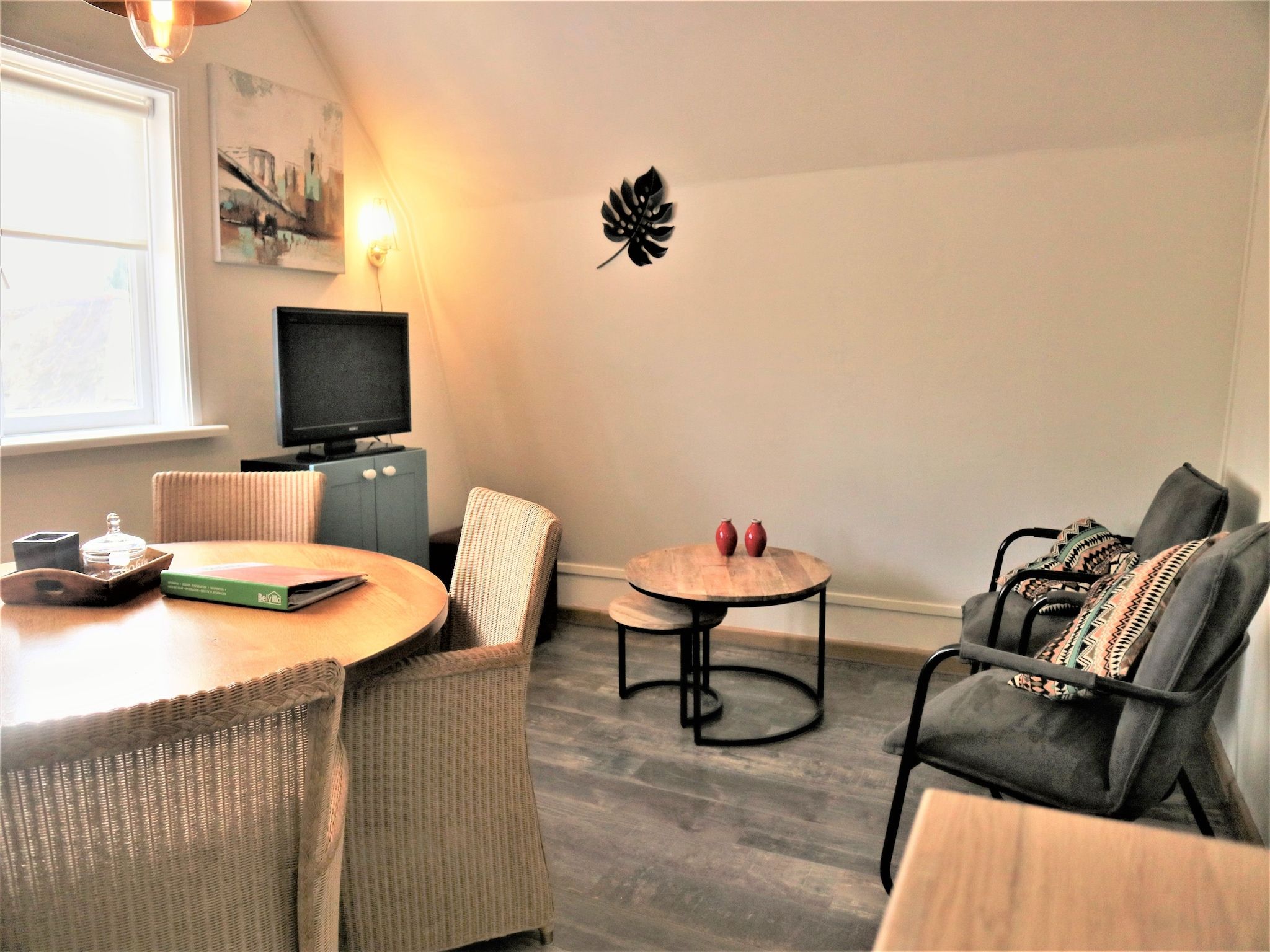 De woonkamer van Logies Paal 4 Giethoorn – 3 persoons in Giethoorn