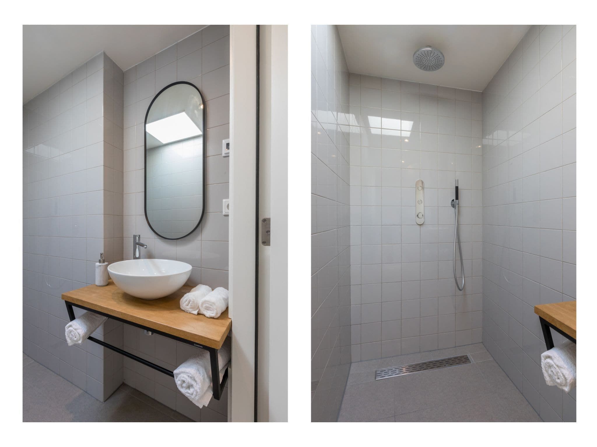 De badkamer van Piet Mondriaanstraat 6a in Domburg