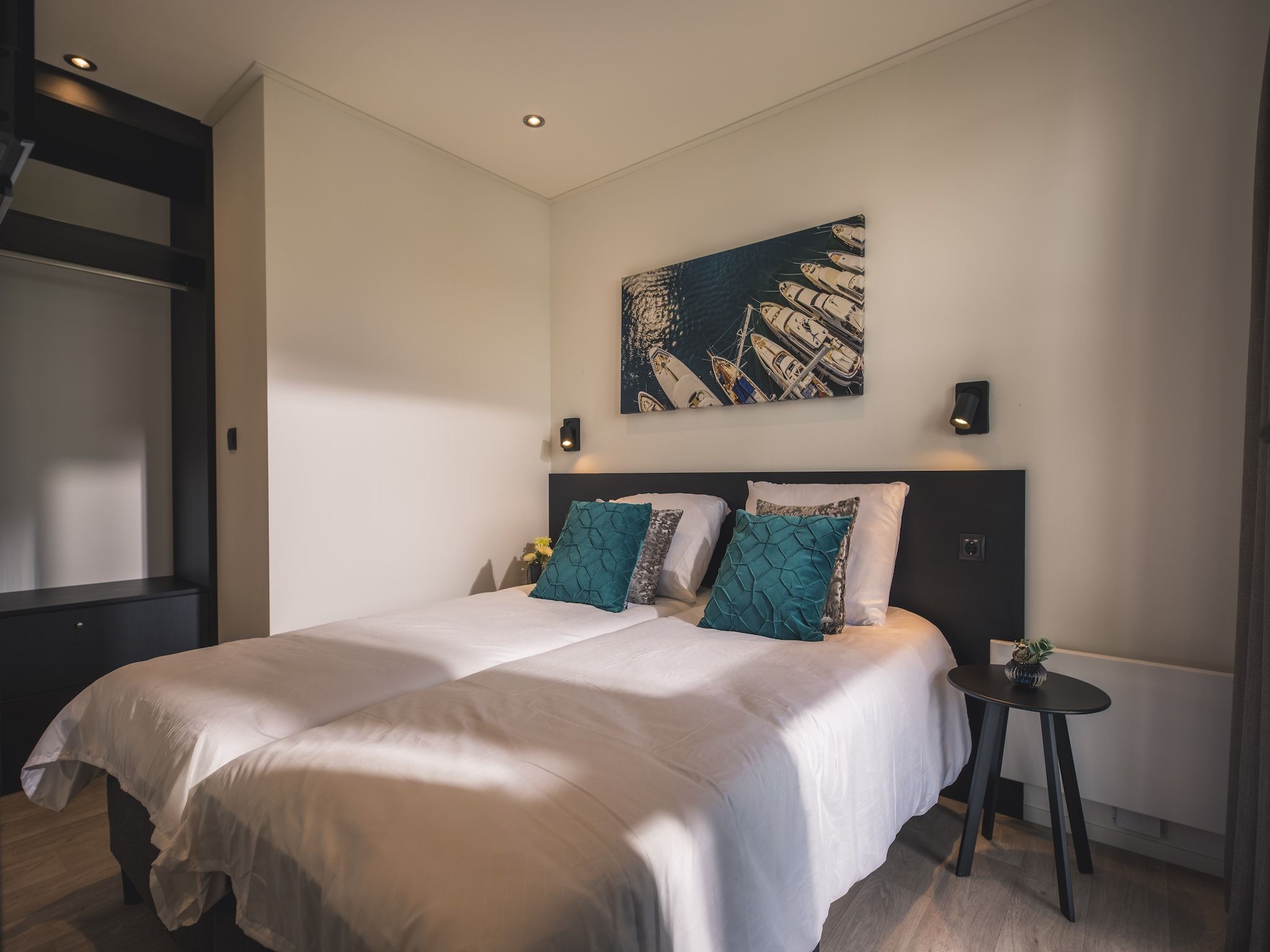 Een slaapkamer van MarinaPark Bad Nederrijn 2 in Maurik