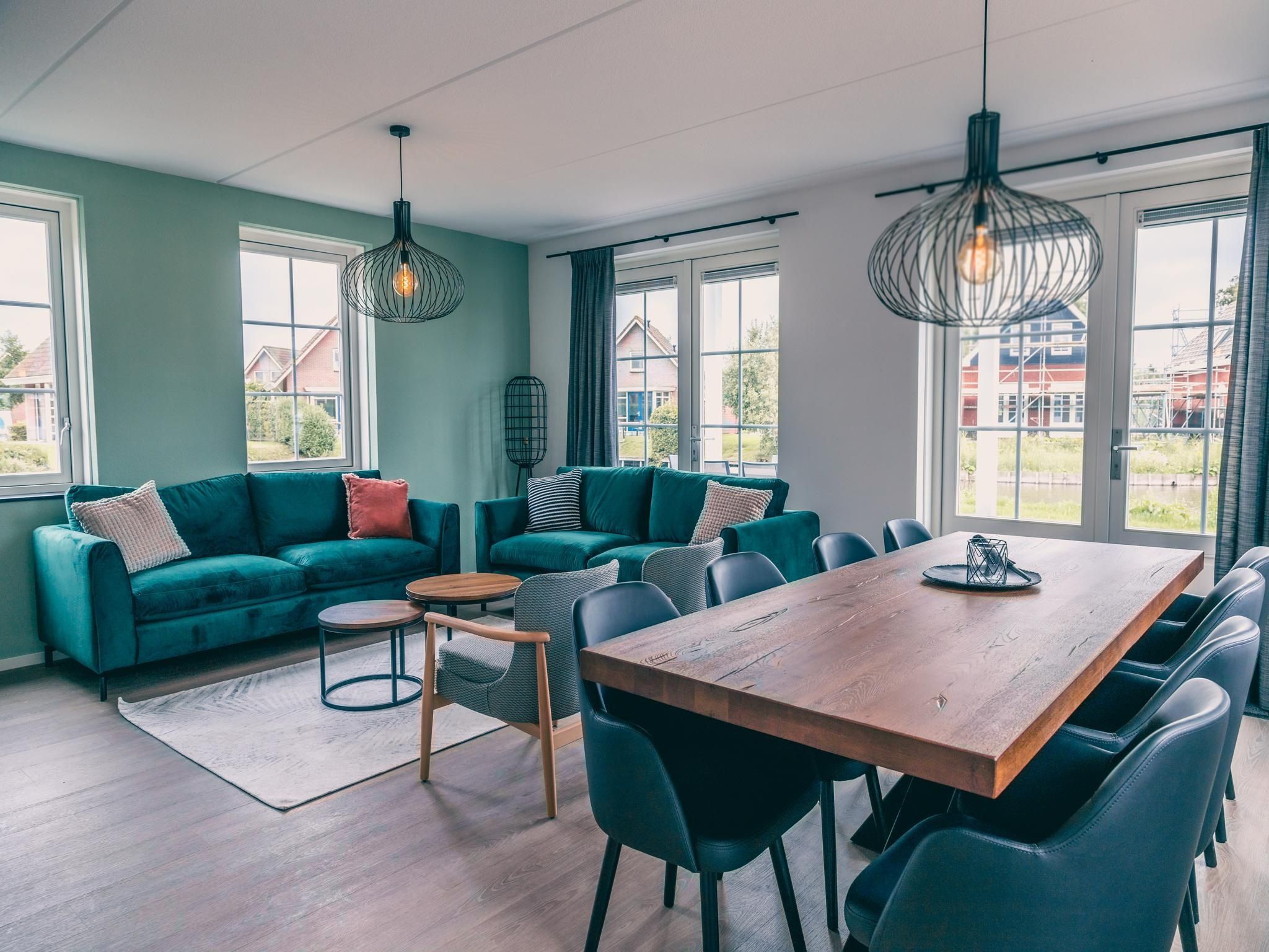 De woonkamer van Watervilla 6 in Medemblik