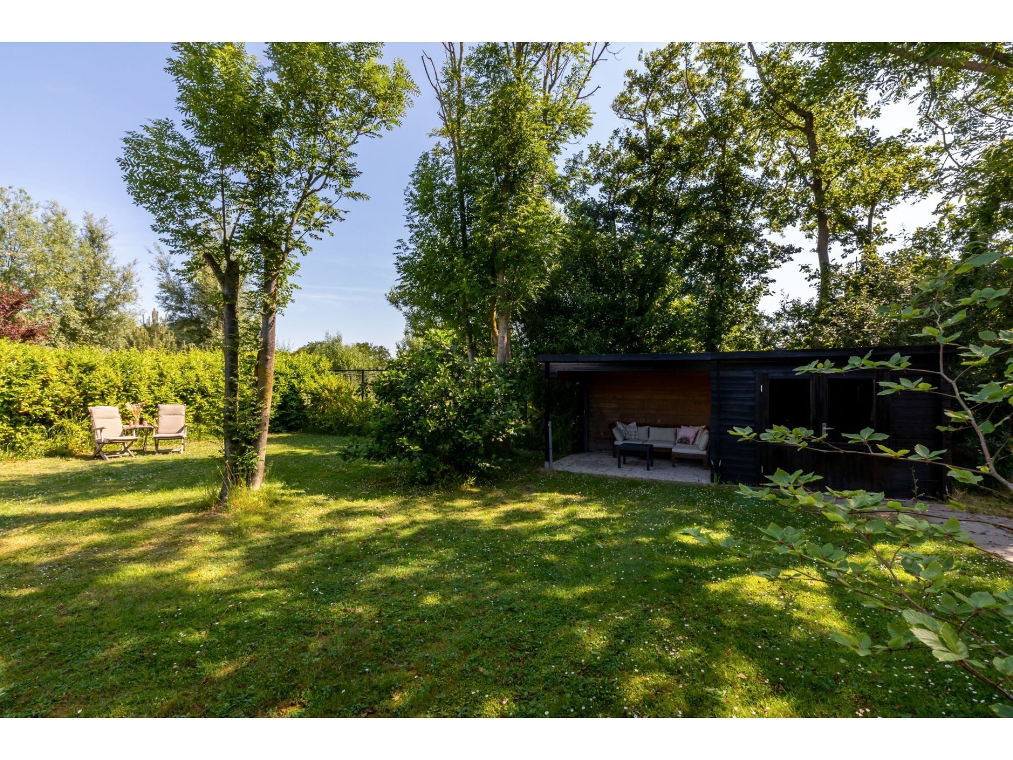 De tuin van Lepelblad 7 in Nieuwvlietbad