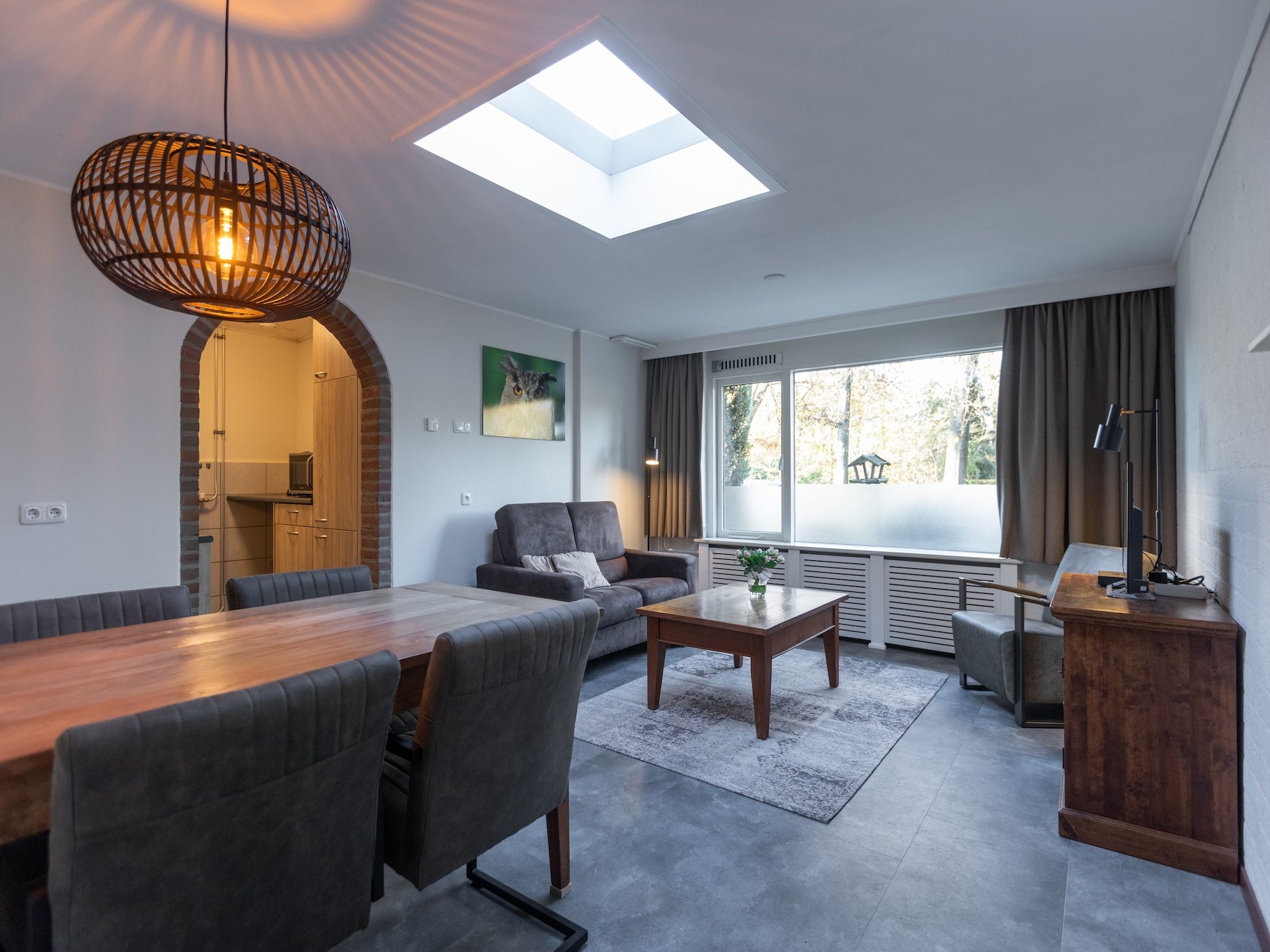 De woonkamer van Vakantie bij Meeussen - Schuttersoord 4 in Mook