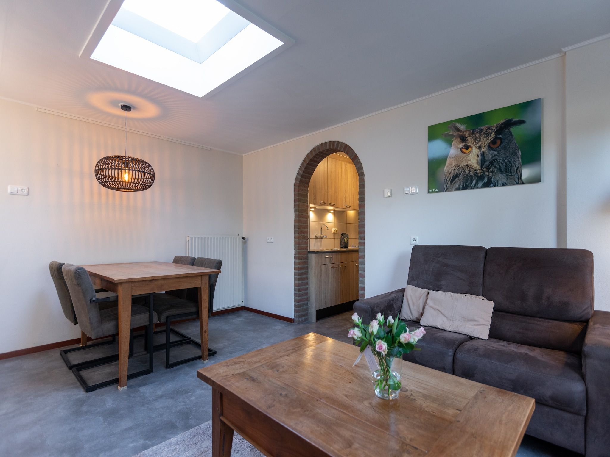 De woonkamer van Vakantie bij Meeussen - Schuttersoord 4 in Mook