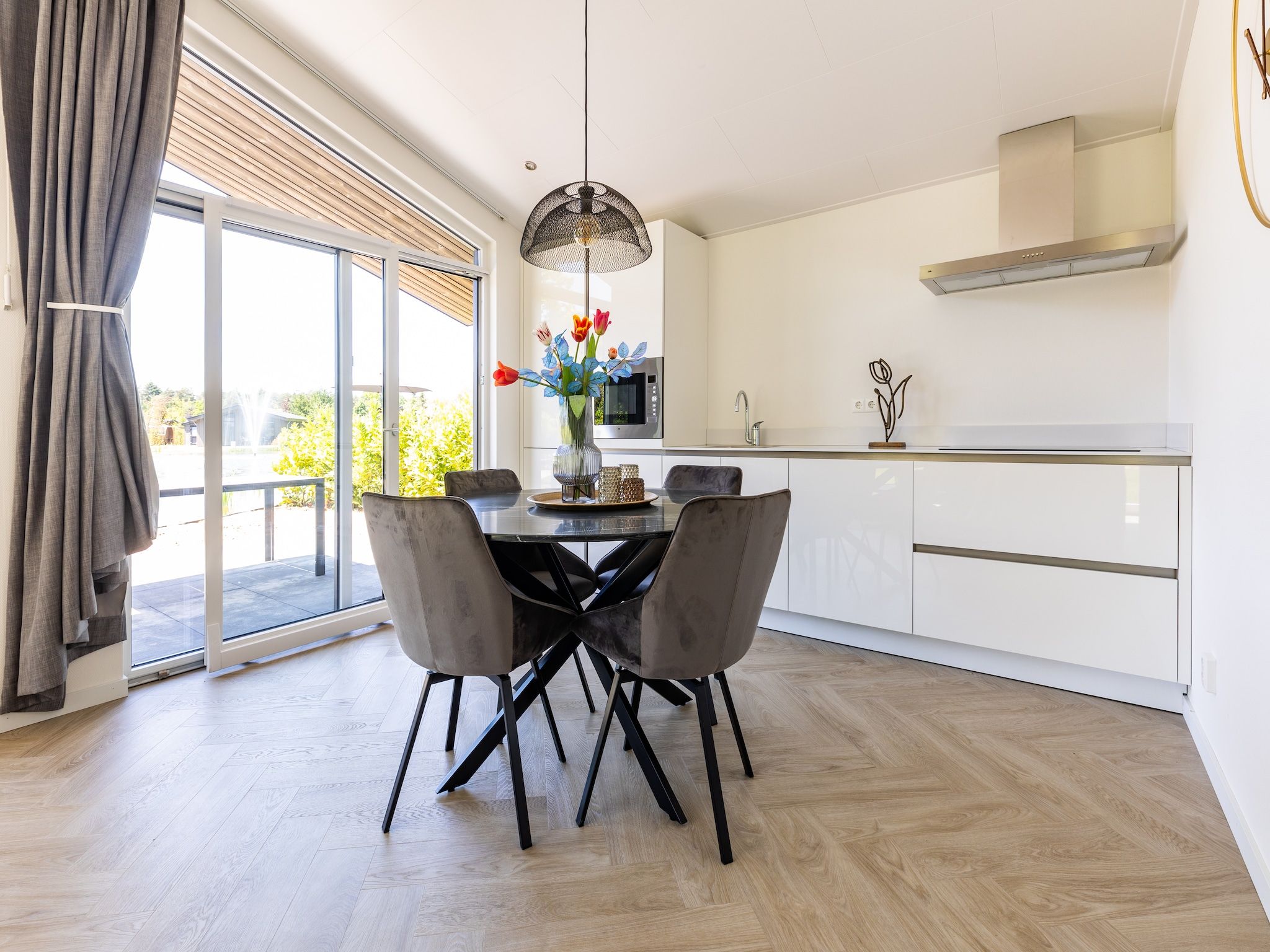 De keuken van Vakantiepark Molenvelden 3 in Veldhoven