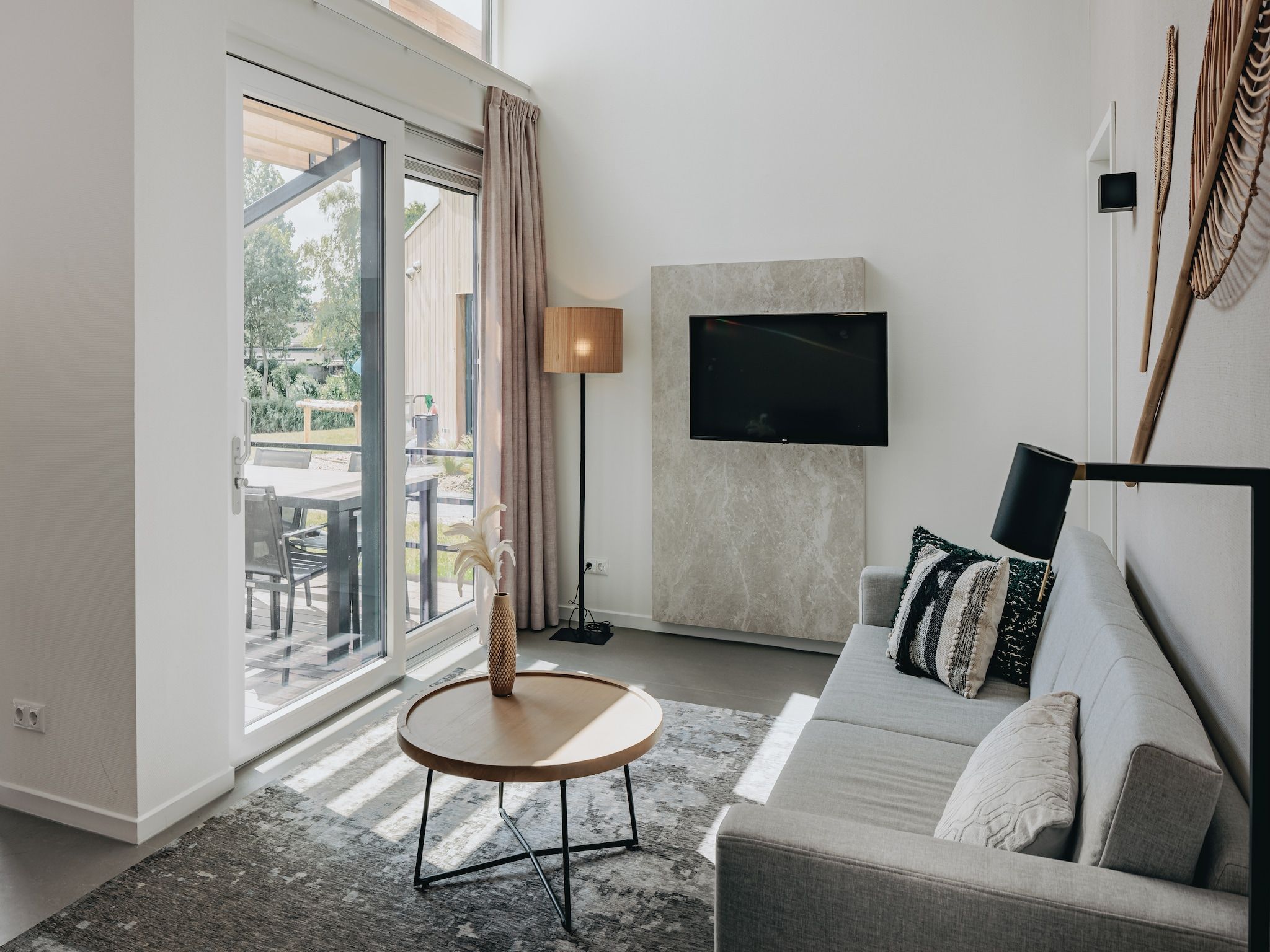 De woonkamer van Vakantiepark Zeebad 11 in Breskens