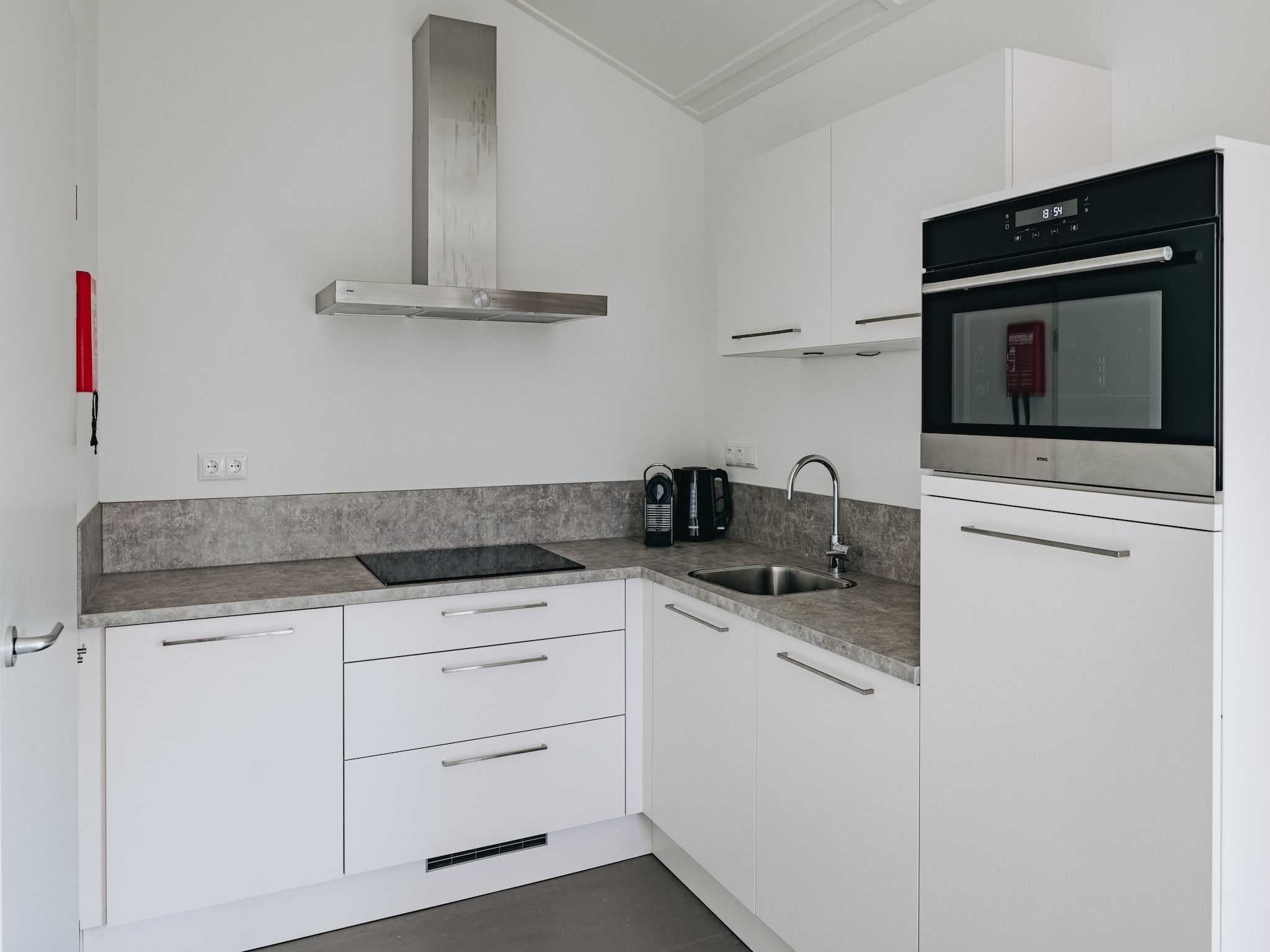 De keuken van Vakantiepark Zeebad 11 in Breskens