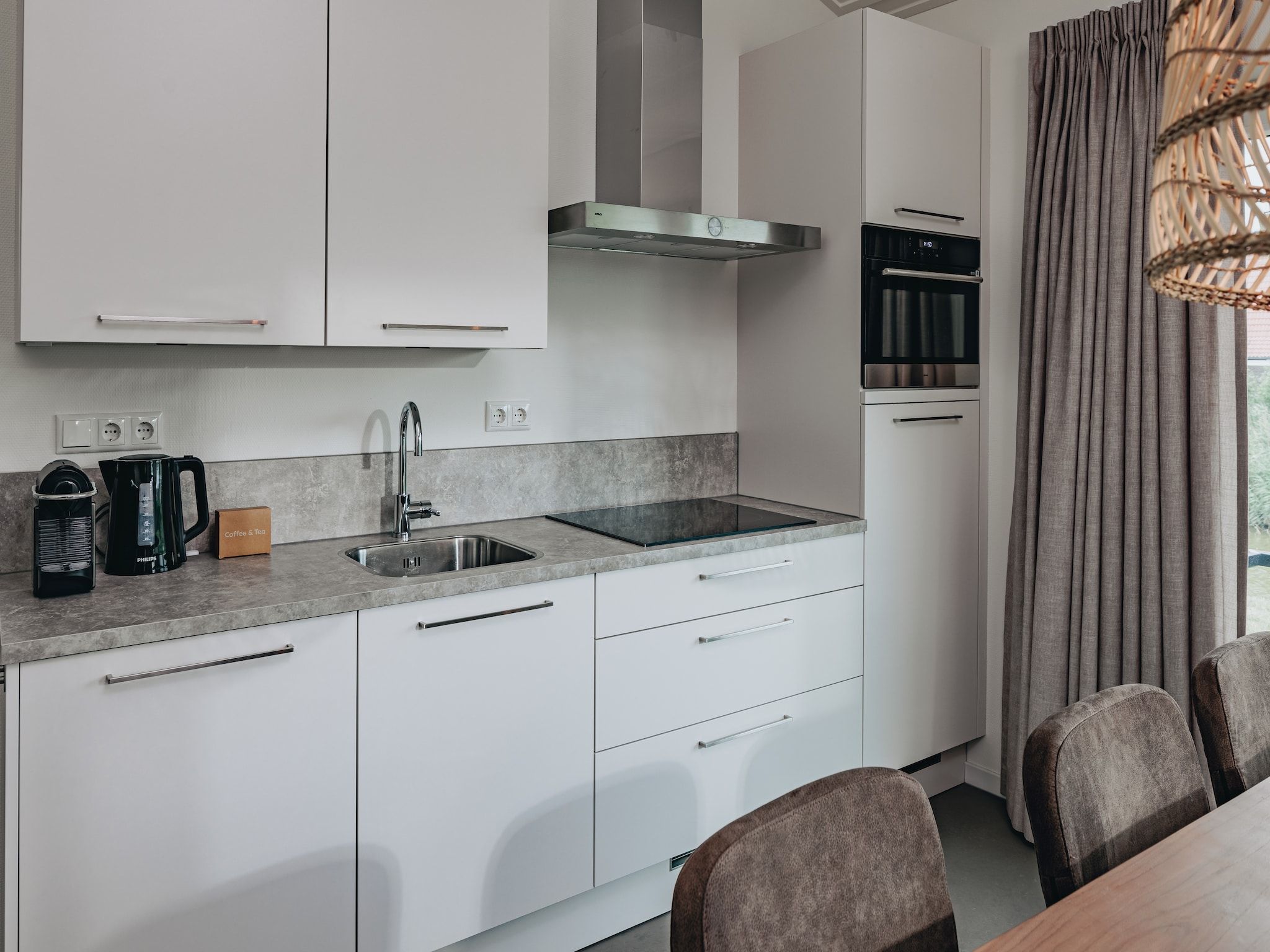 De keuken van Vakantiepark Zeebad 12 in Breskens