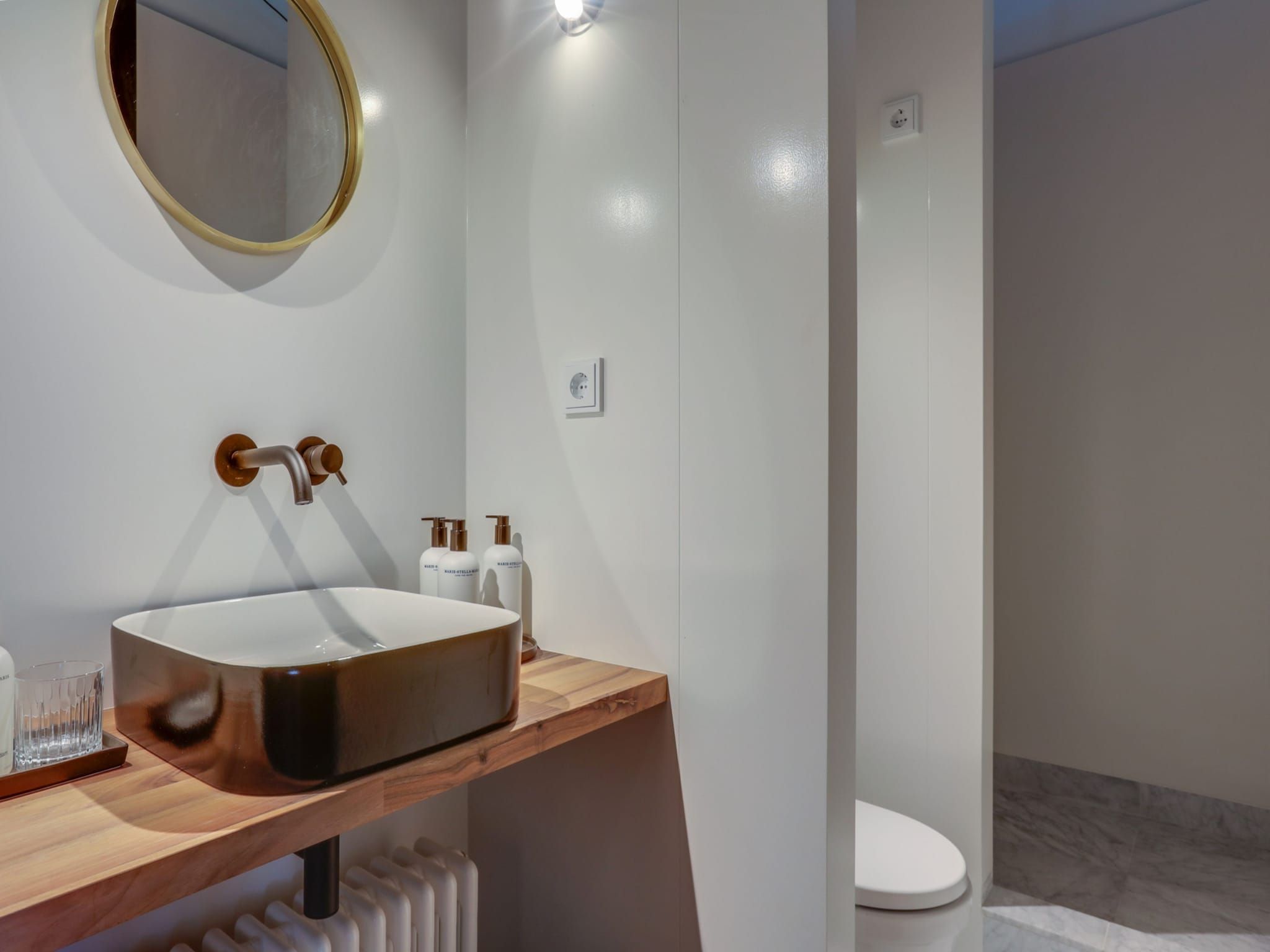 De badkamer van 'Herberg De Waard van Ternaard' in Ternaard