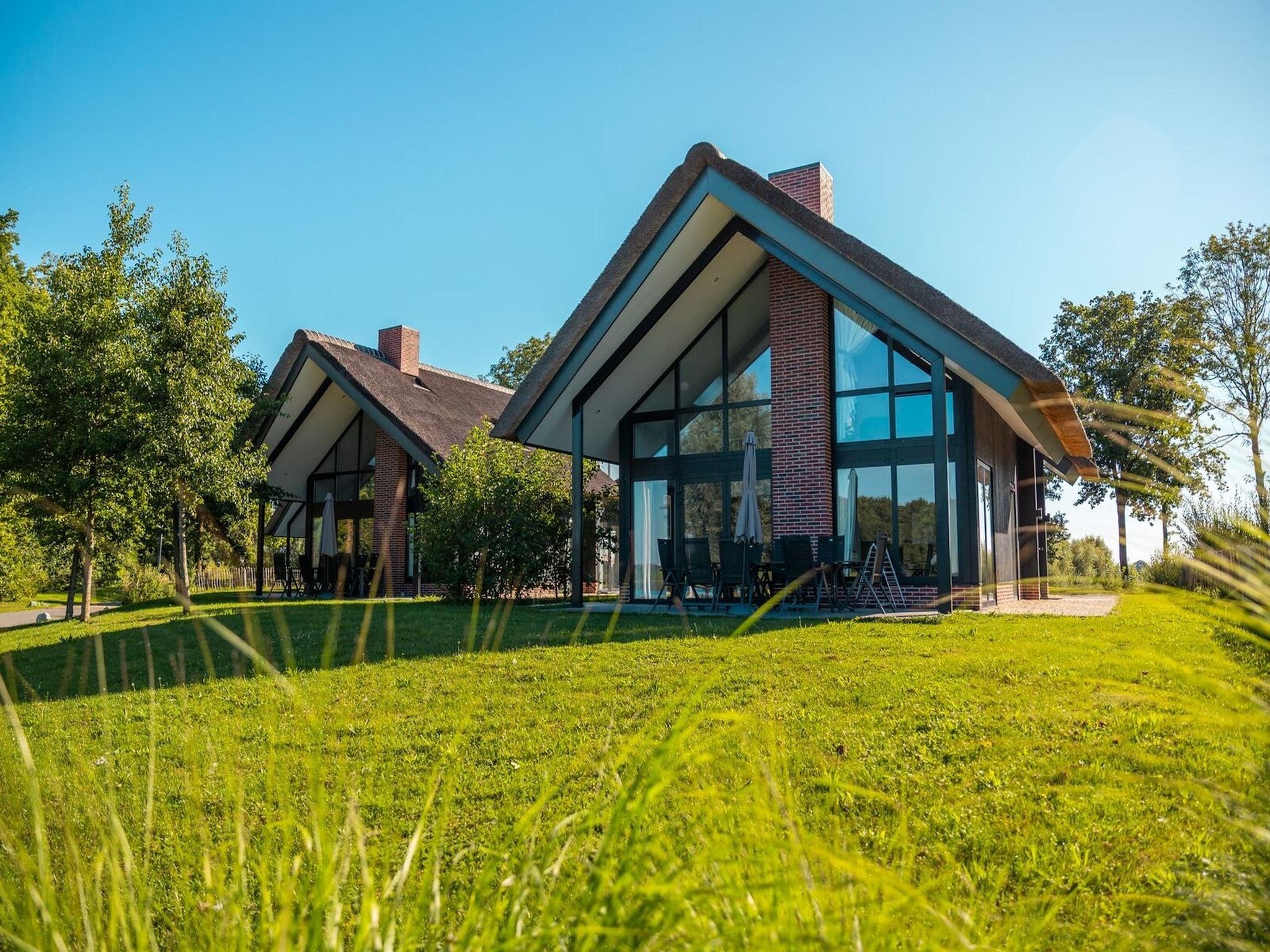 De buitenkant van Resort De IJssel Eilanden 8 in Kampen