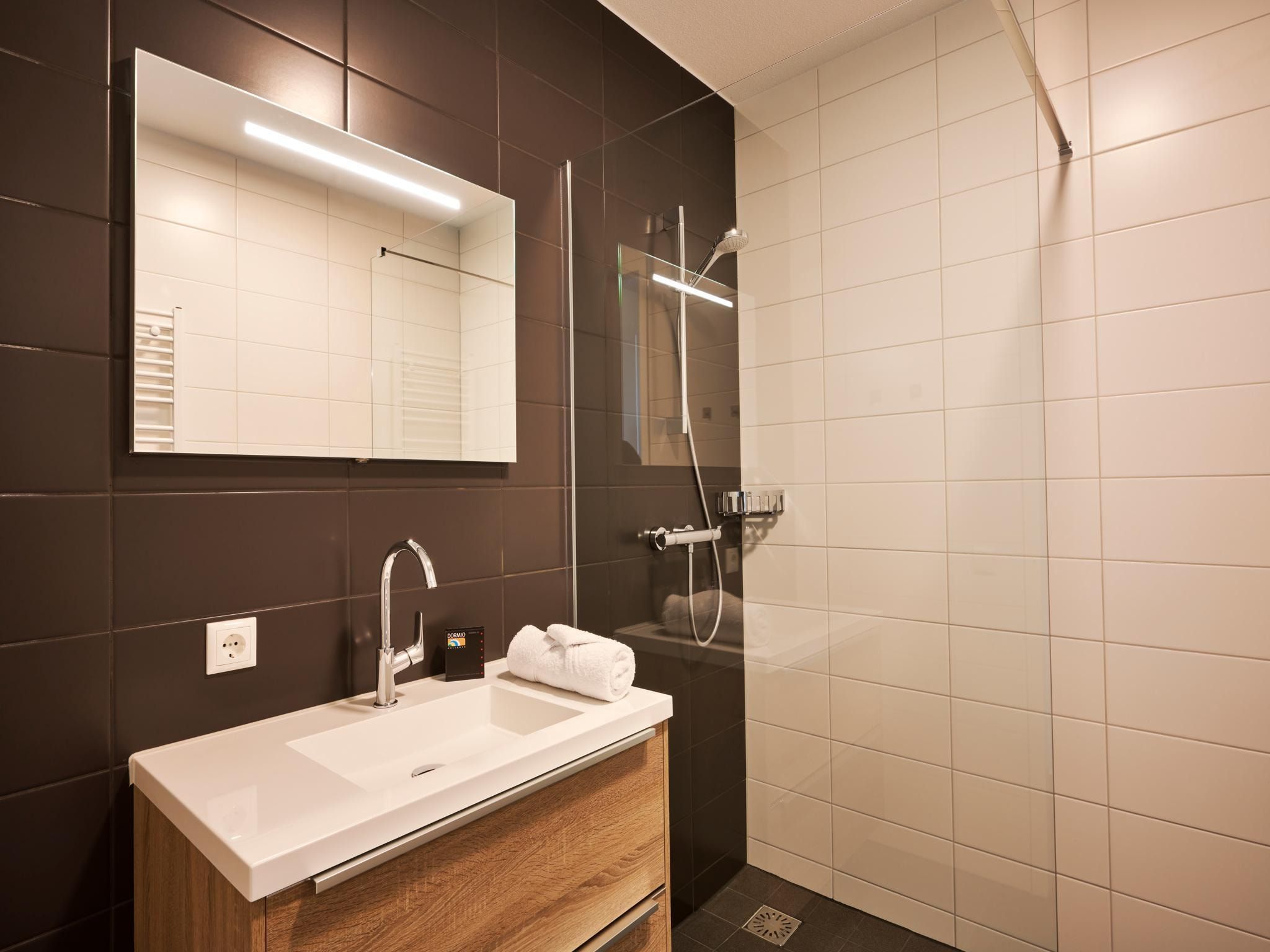 De badkamer van Resort Maastricht 36 in Maastricht