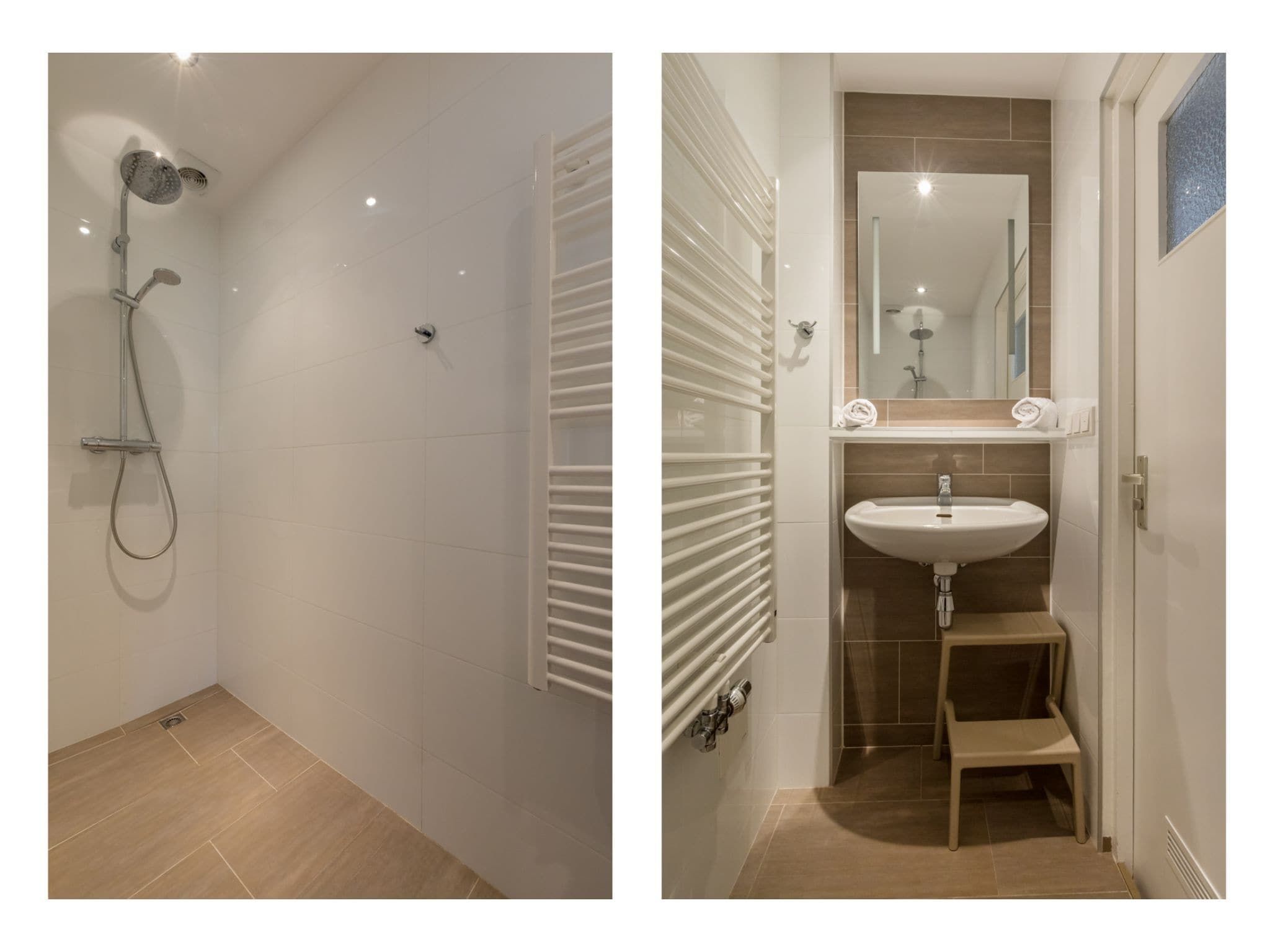 De badkamer van Appartement - Kon Emmaweg 6  beneden app in Vrouwenpolder