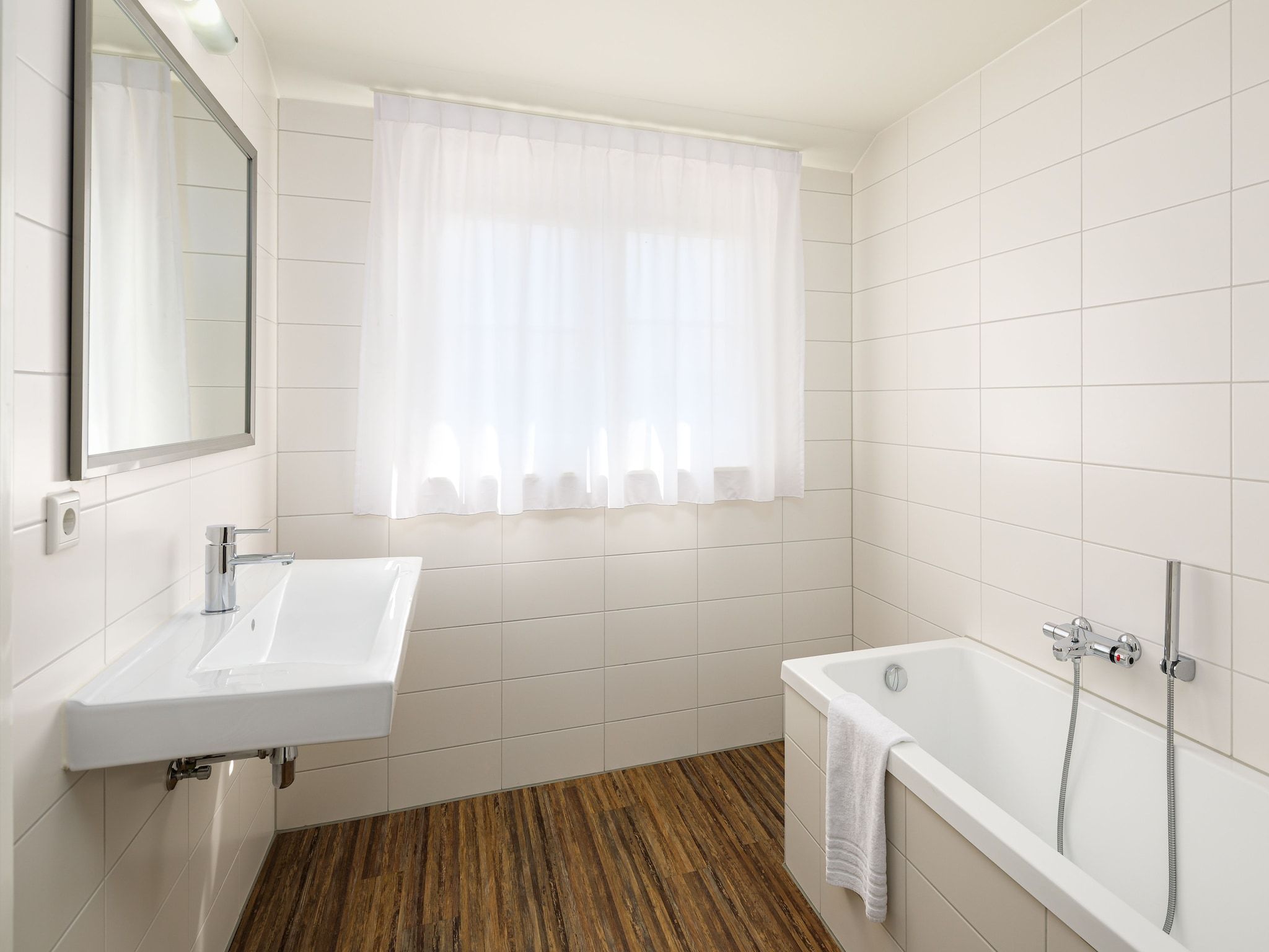 De badkamer van Vakantiepark Klein Vink 9 in Arcen