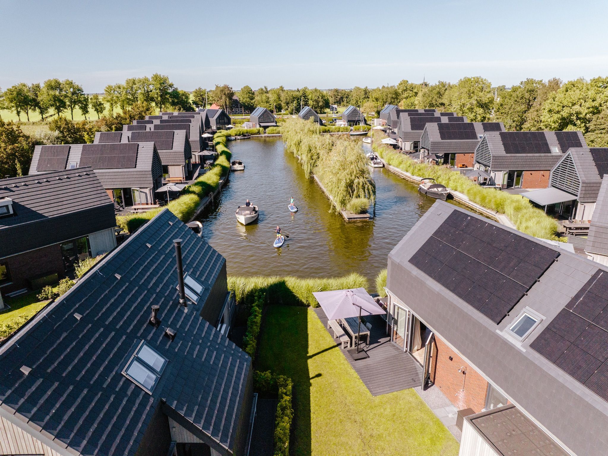 Het uitzicht vanaf Watervilla Twa in Balk