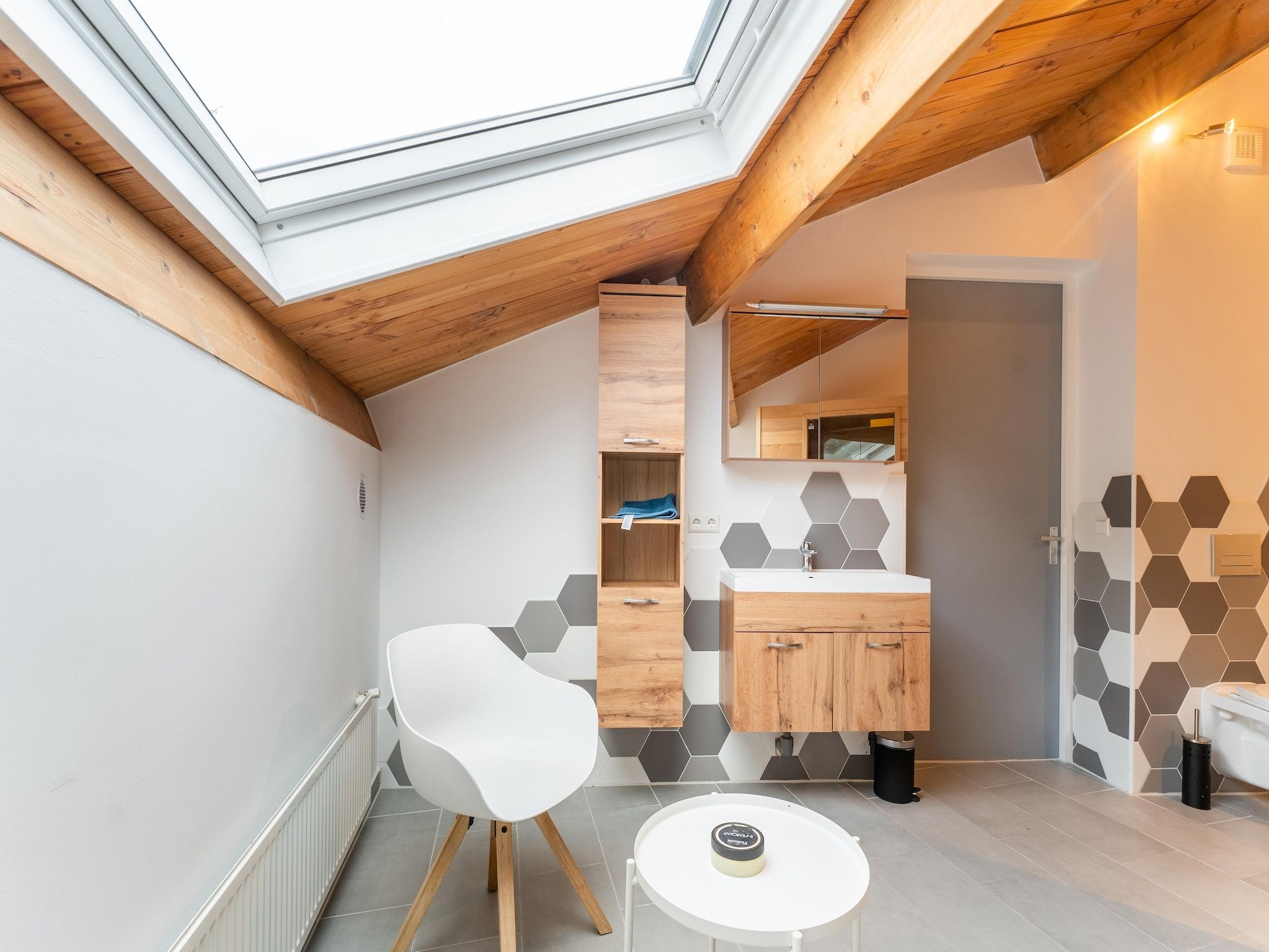 De badkamer van NR 5 in Goirle