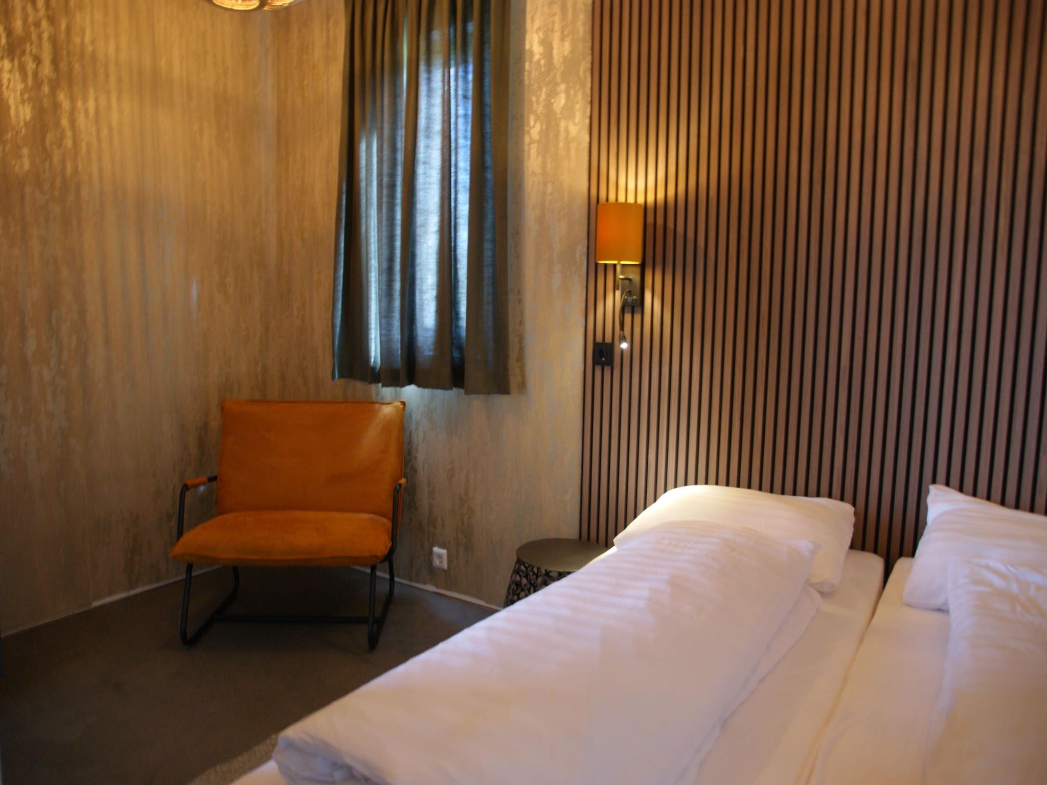 Een slaapkamer van Wellness lodge Grutto 2p in Dalerveen