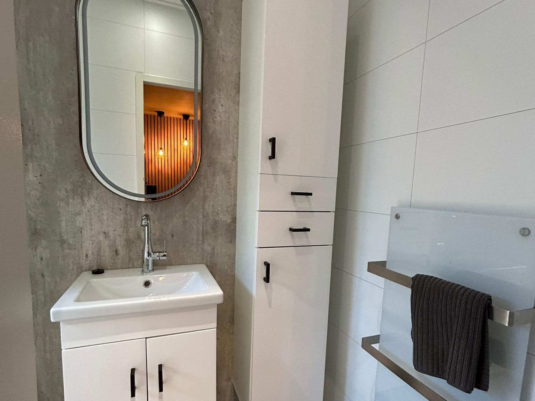 De badkamer van Wellnesslodge Kievit 2p in Dalerveen