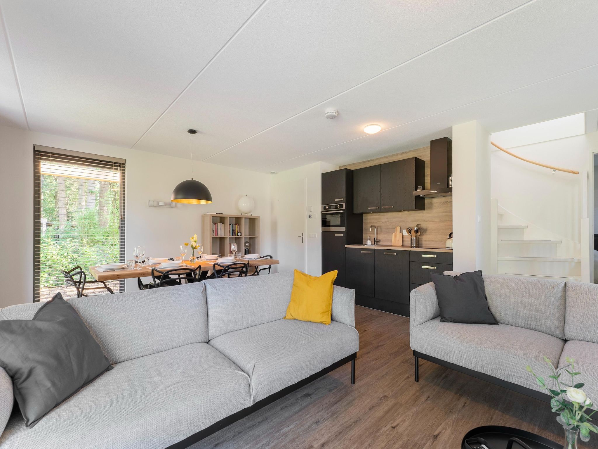 De woonkamer van Boschhuis Boucle in Lochem