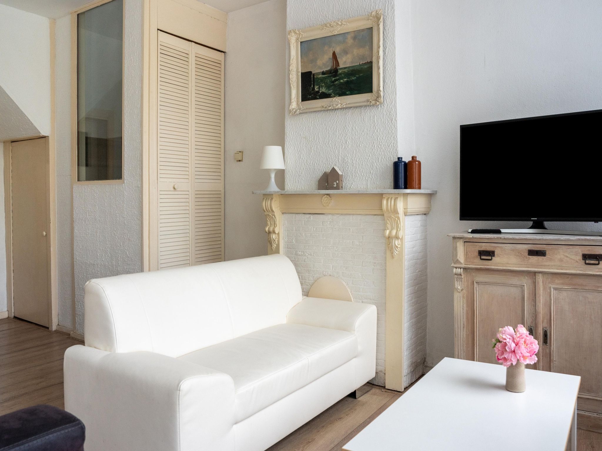 De woonkamer van Vakantiehuis Heeg in Heeg