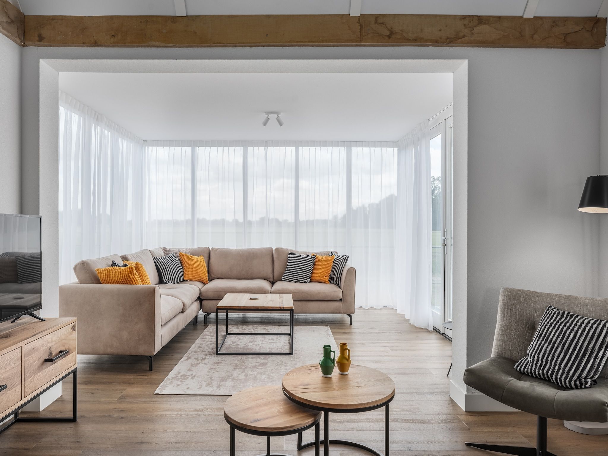 De woonkamer van Vakantiepark De Heihorsten 8 in Someren