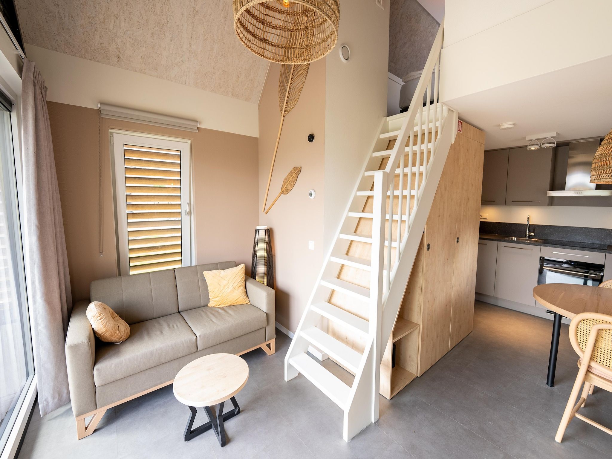 De woonkamer van Vakantiepark Zeebad 13 in Breskens