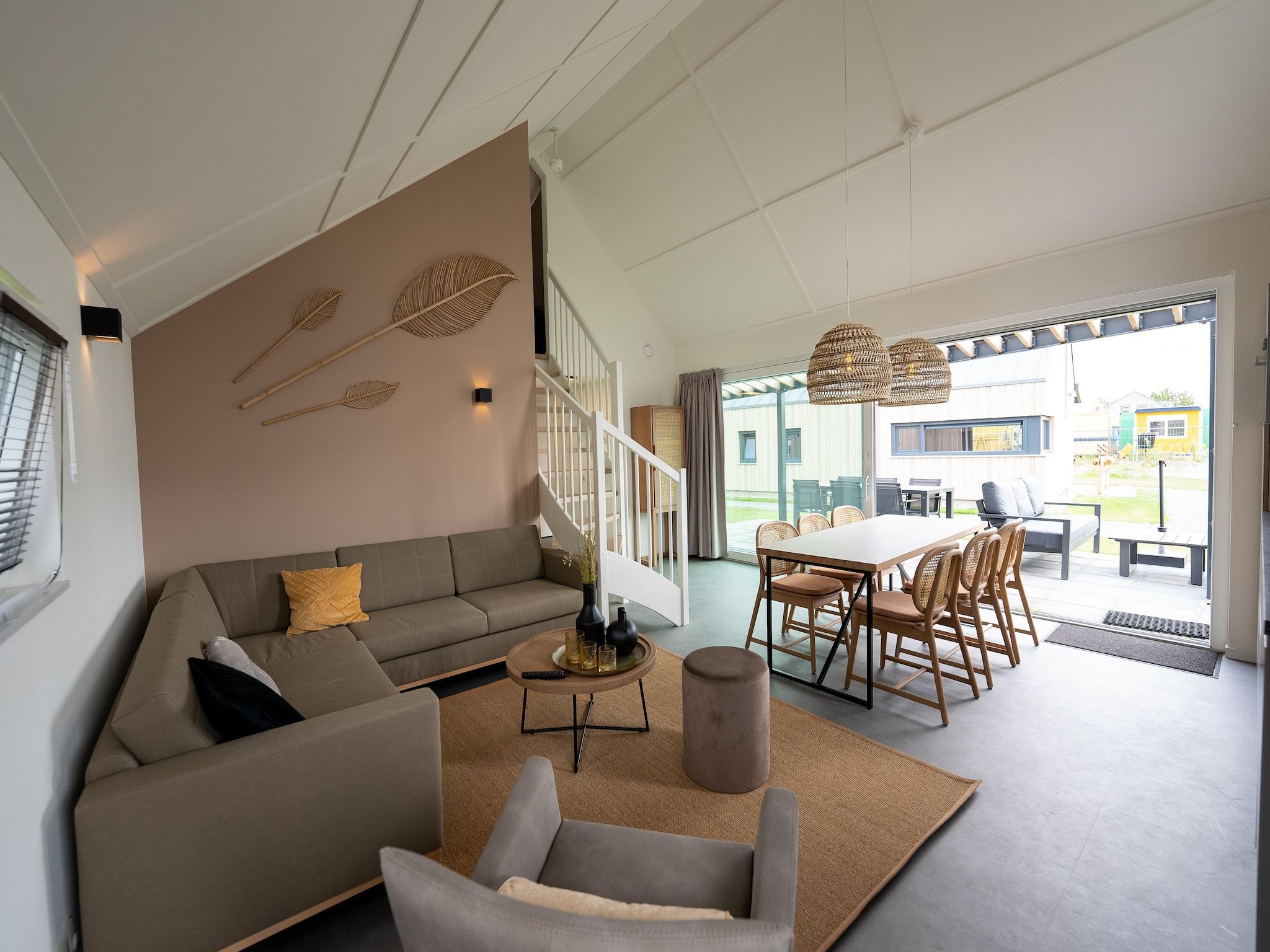 De woonkamer van Vakantiepark Zeebad 17 in Breskens