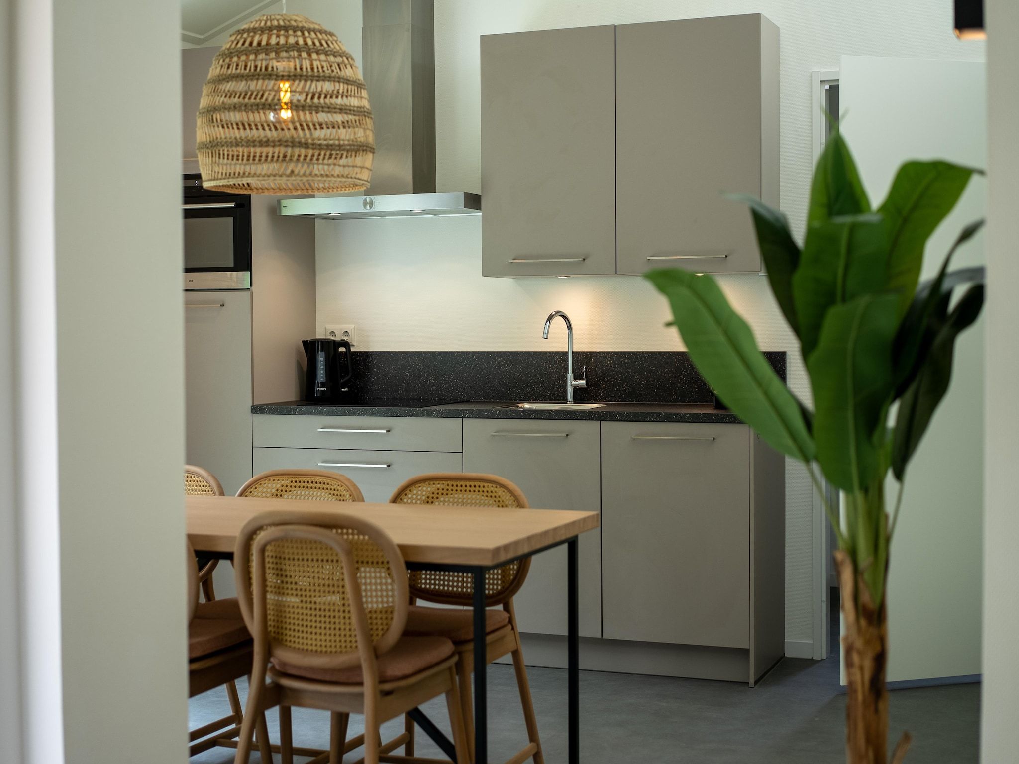 De keuken van Vakantiepark Zeebad 18 in Breskens