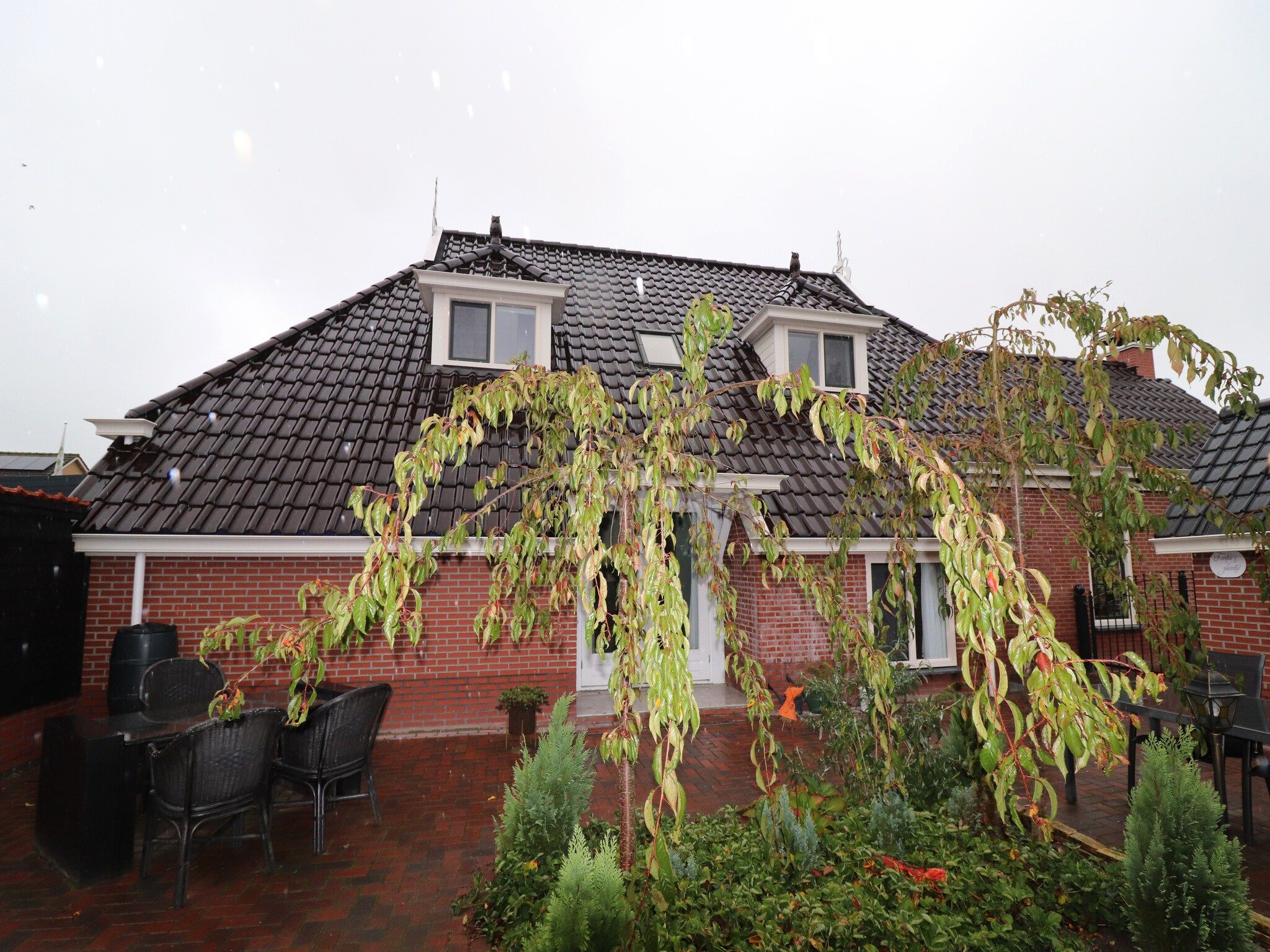 De tuin van Appartement Notenbomer in Kornhorn