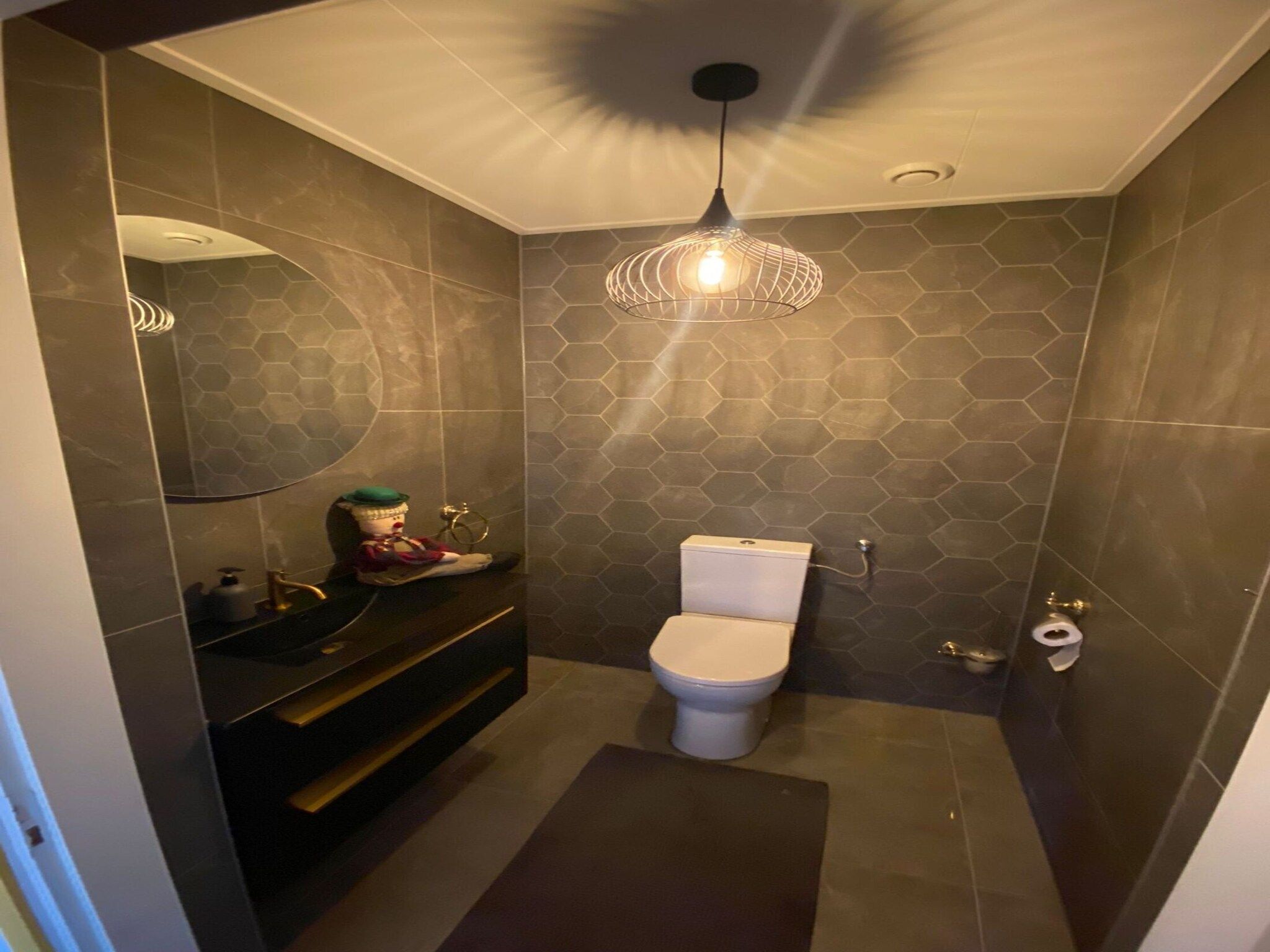 De badkamer van Appartement Notenbomer in Kornhorn