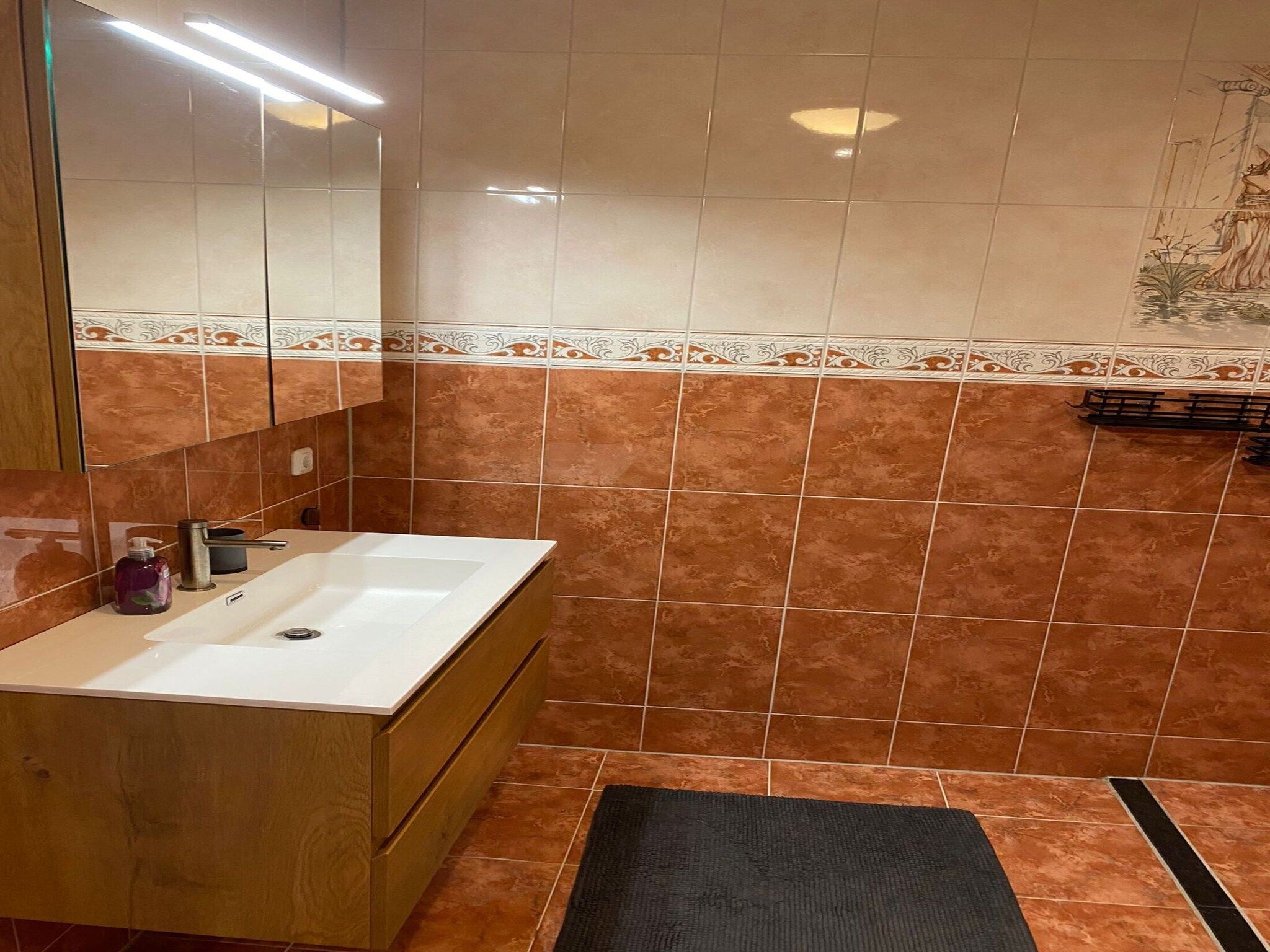 De badkamer van Appartement Notenbomer in Kornhorn