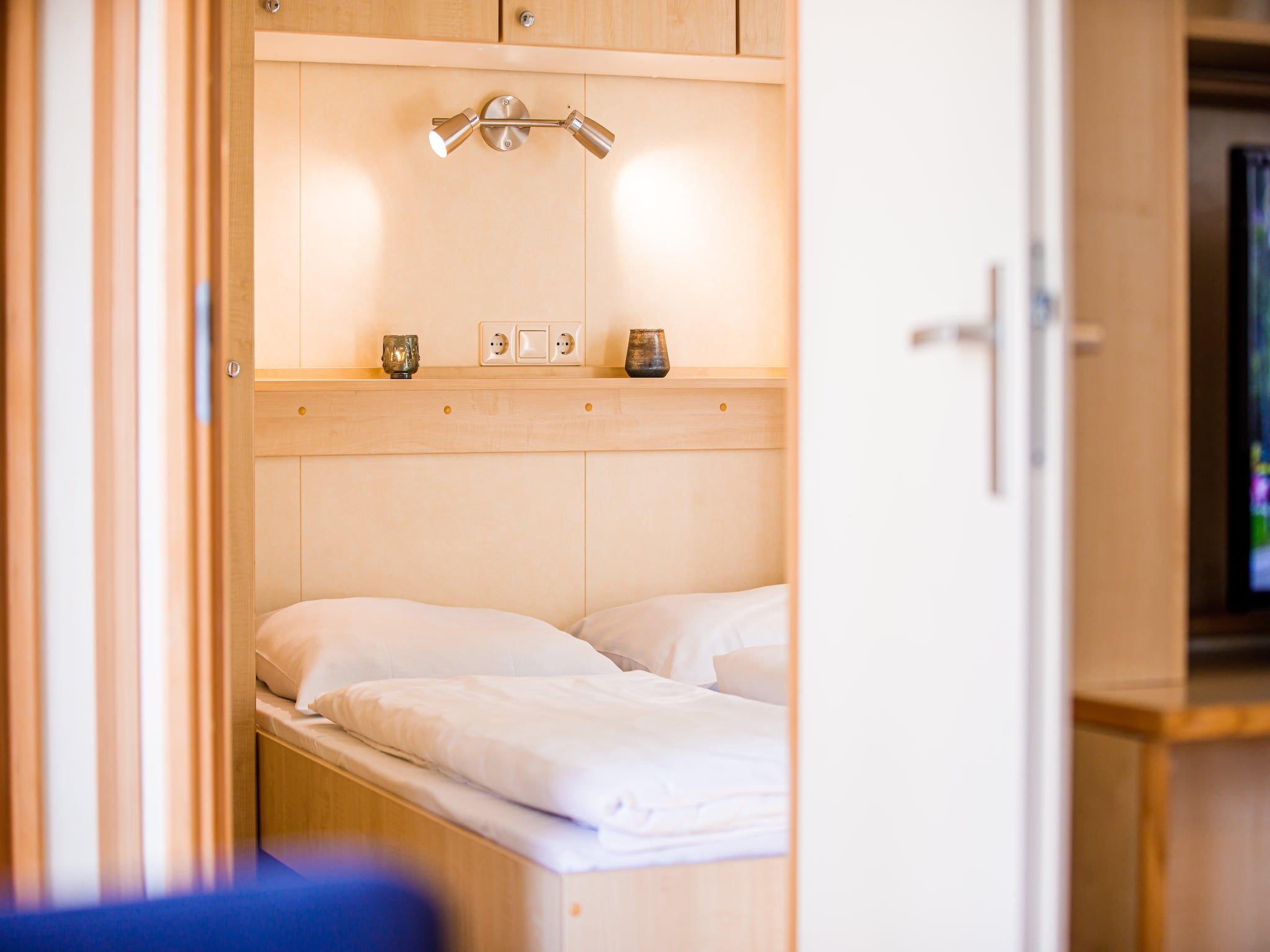 Een slaapkamer van Vakantiepark Leukermeer 1 in Well