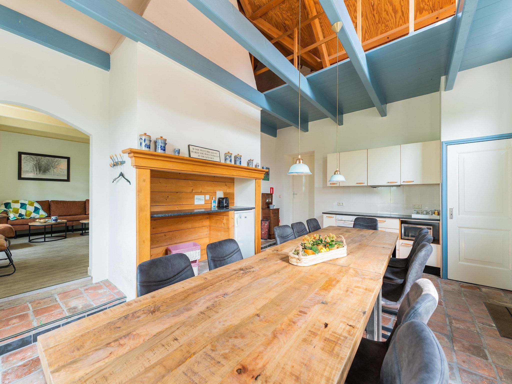 De eetkamer van The Old Farmhouse in Montfoort