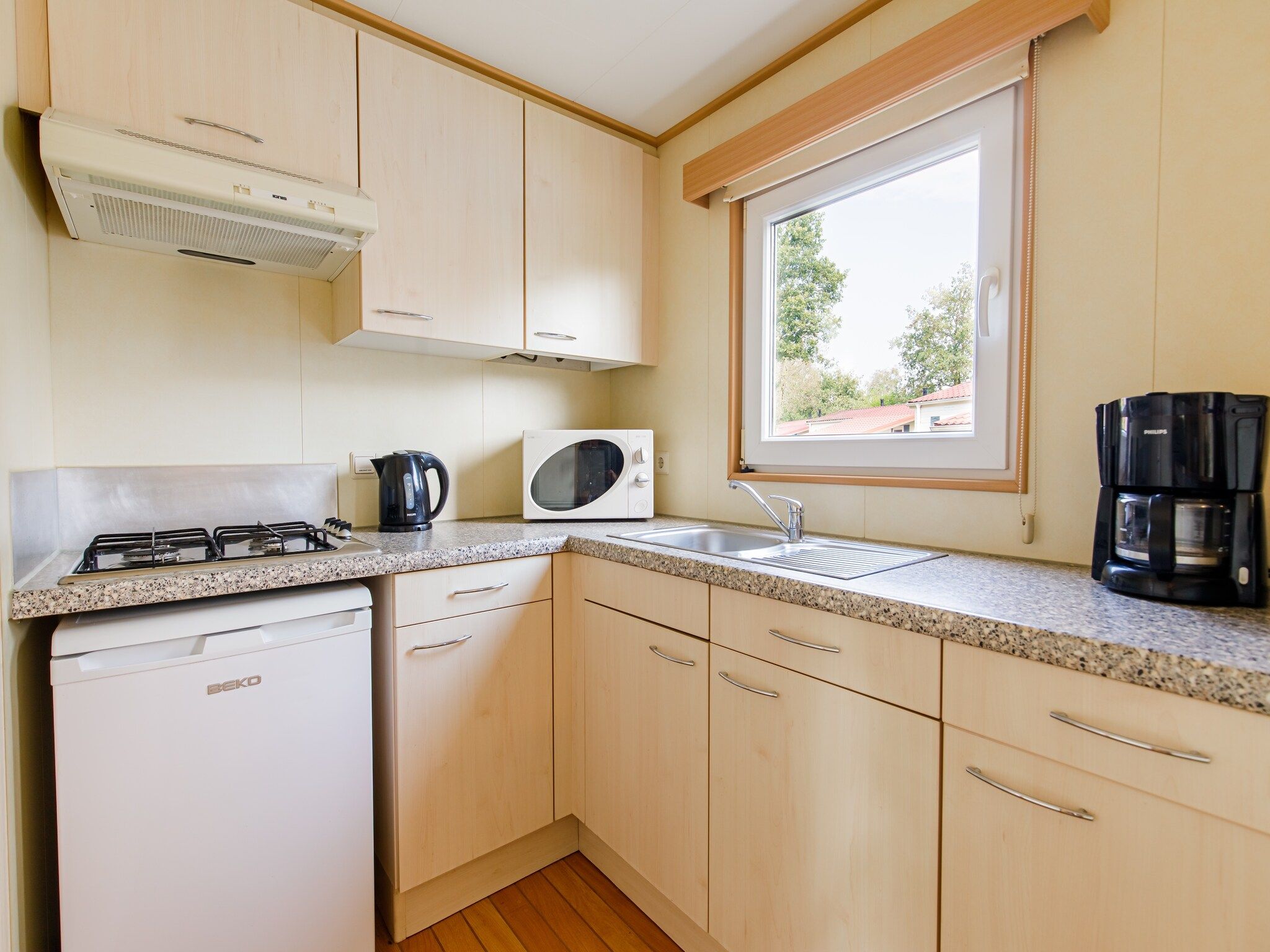 De keuken van Vakantiepark Leukermeer 3 in Well