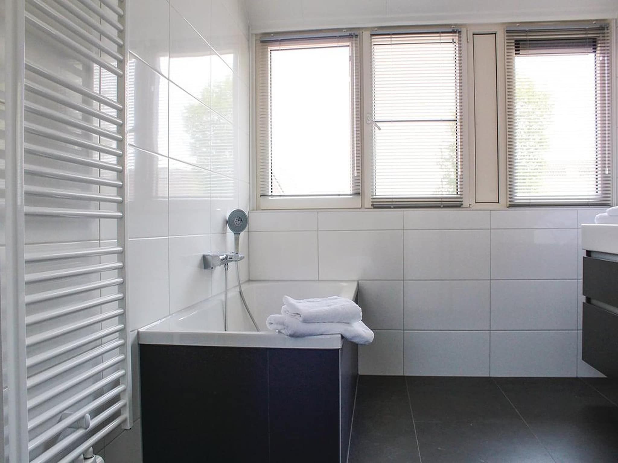 De badkamer van Recreatiepark Idskenhuizen 6 in Idskenhuizen