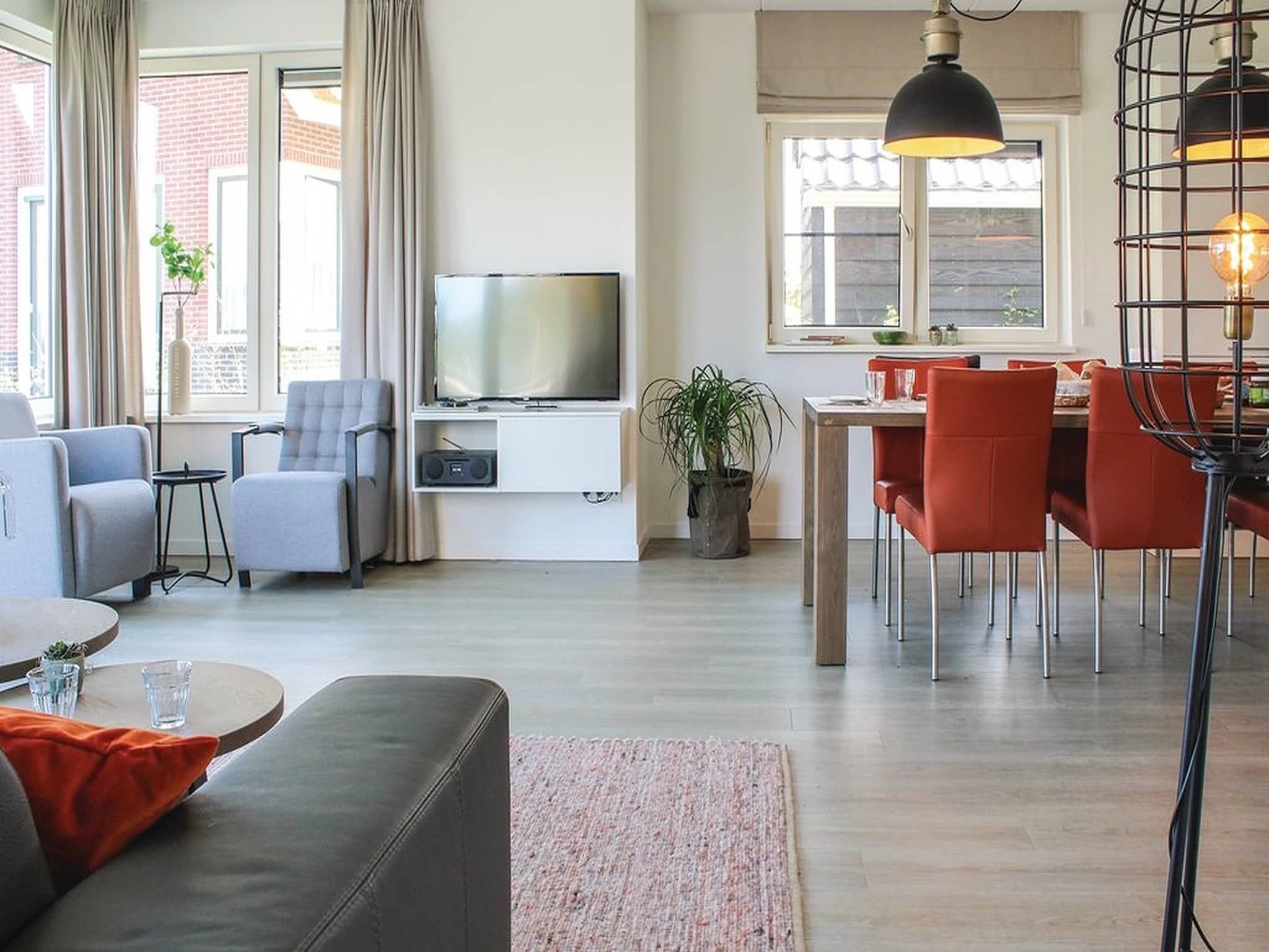 De woonkamer van Recreatiepark Idskenhuizen 7 in Idskenhuizen