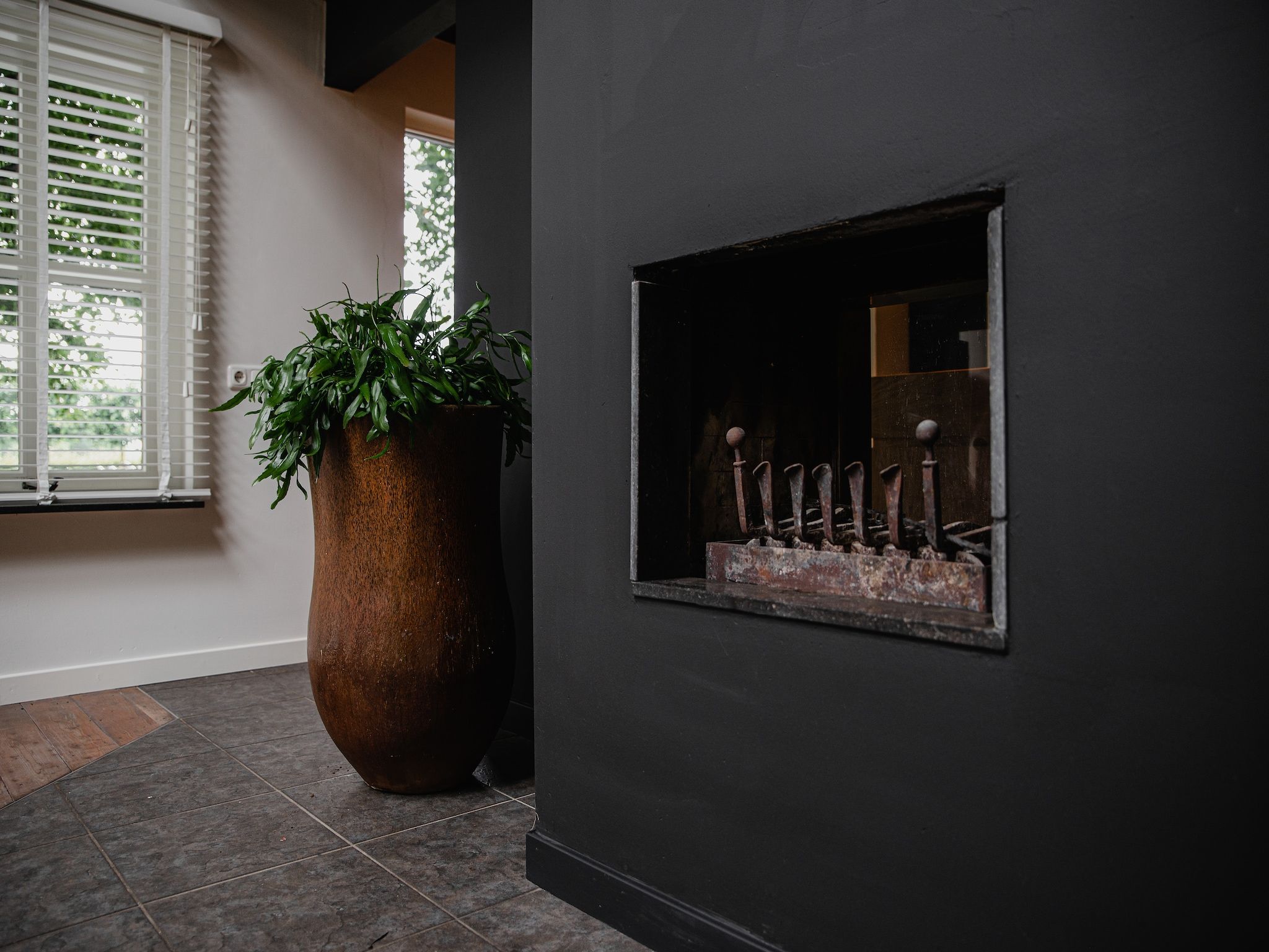 De woonkamer van Dorpswoning De Volbloed in Leende