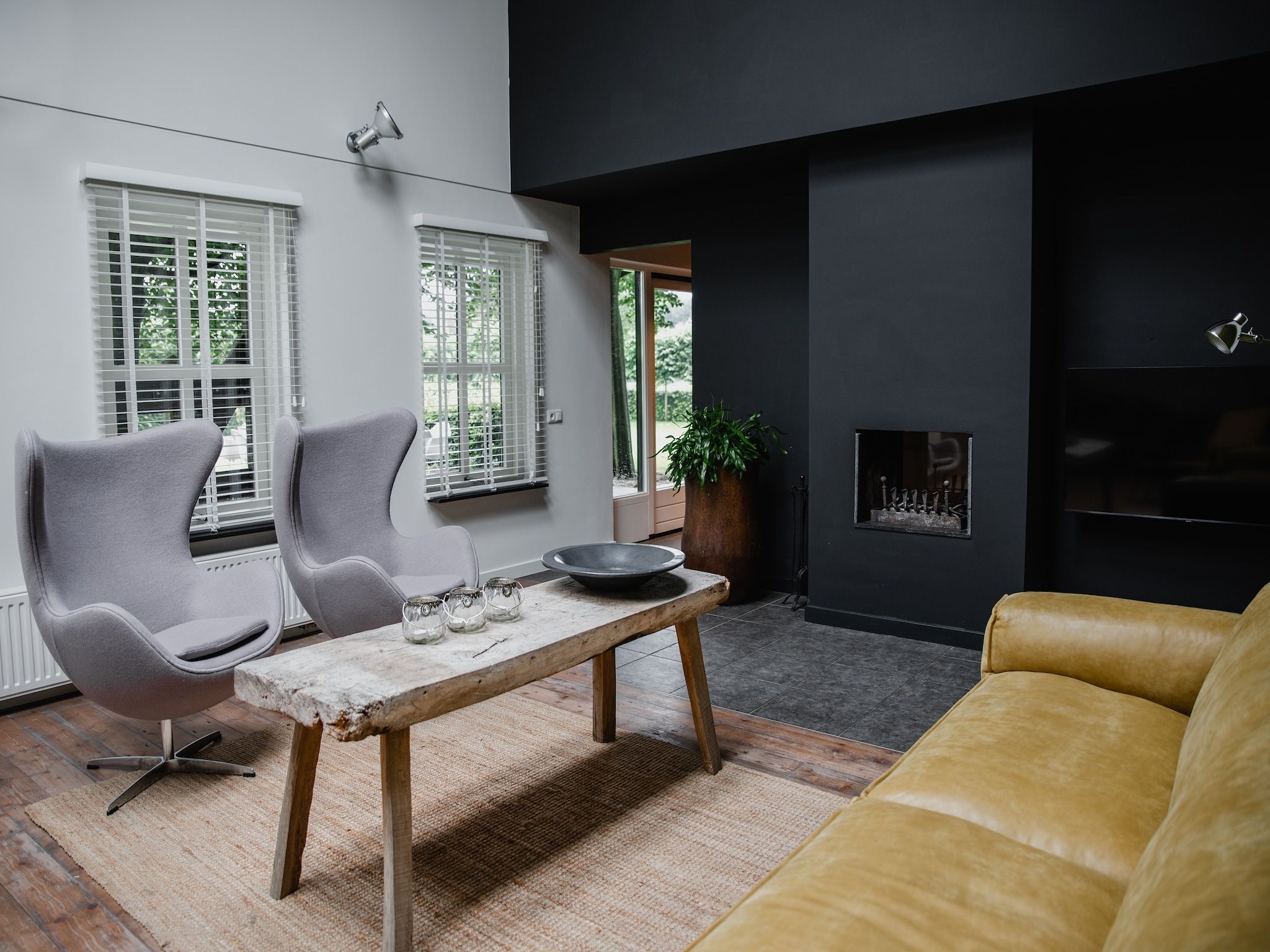 De woonkamer van Dorpswoning De Volbloed in Leende