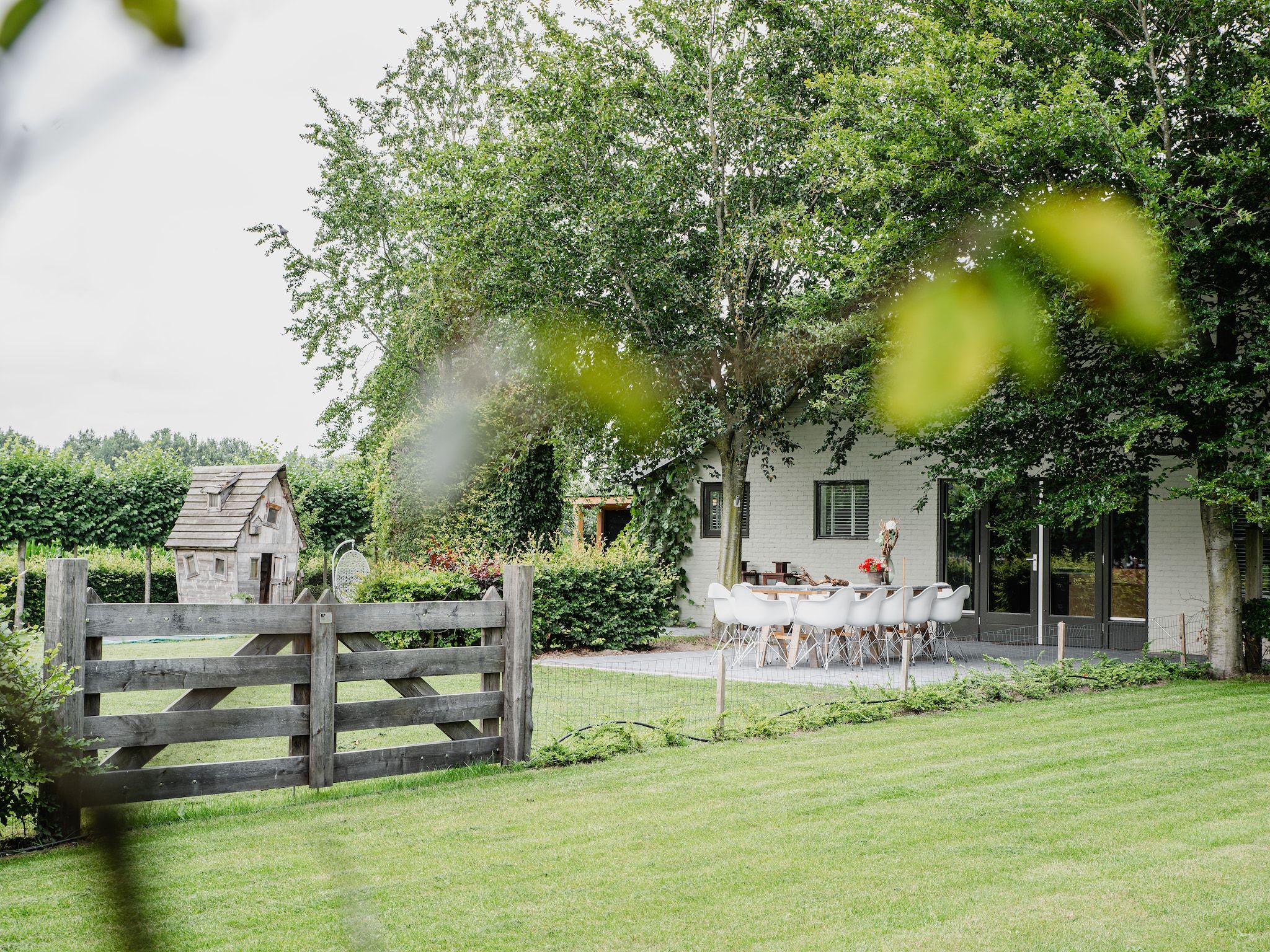 De tuin van Dorpswoning De Volbloed in Leende