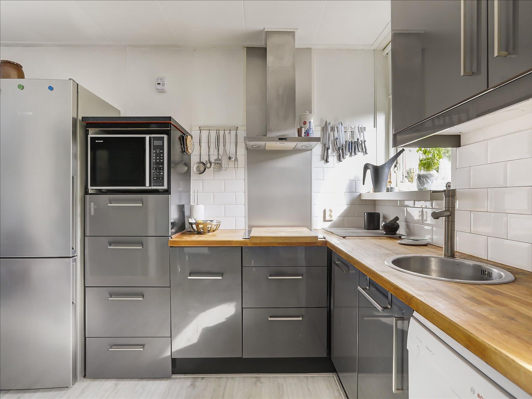 De keuken van Yn'e Lijte 105 in Grou