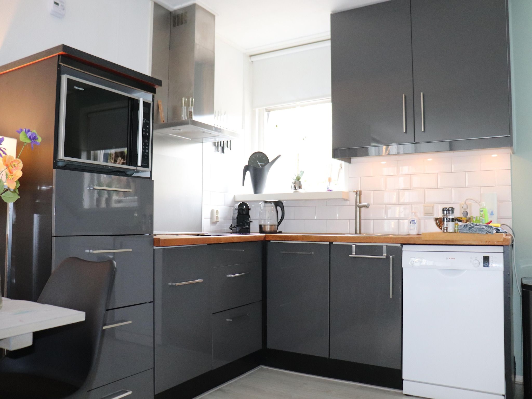 De keuken van Yn'e Lijte 105 in Grou