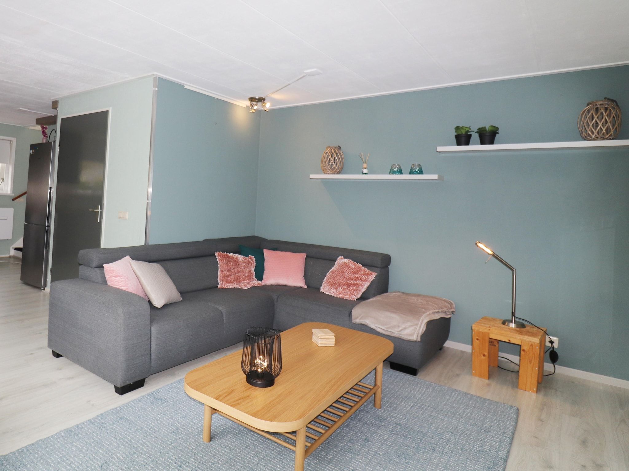 De woonkamer van Yn'e Lijte 105 in Grou