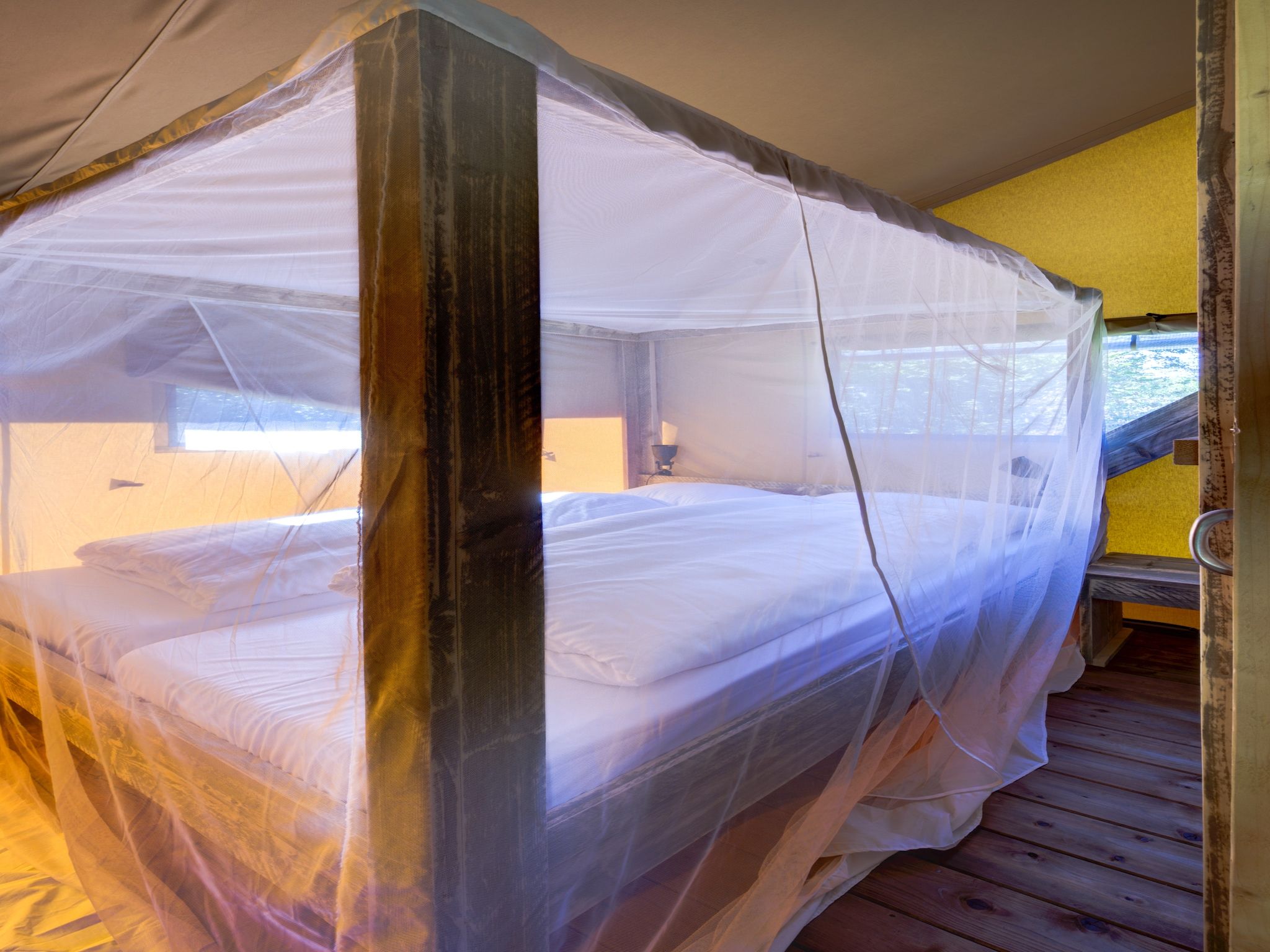 Een slaapkamer van Buitenplaats Gerner 7 in Dalfsen