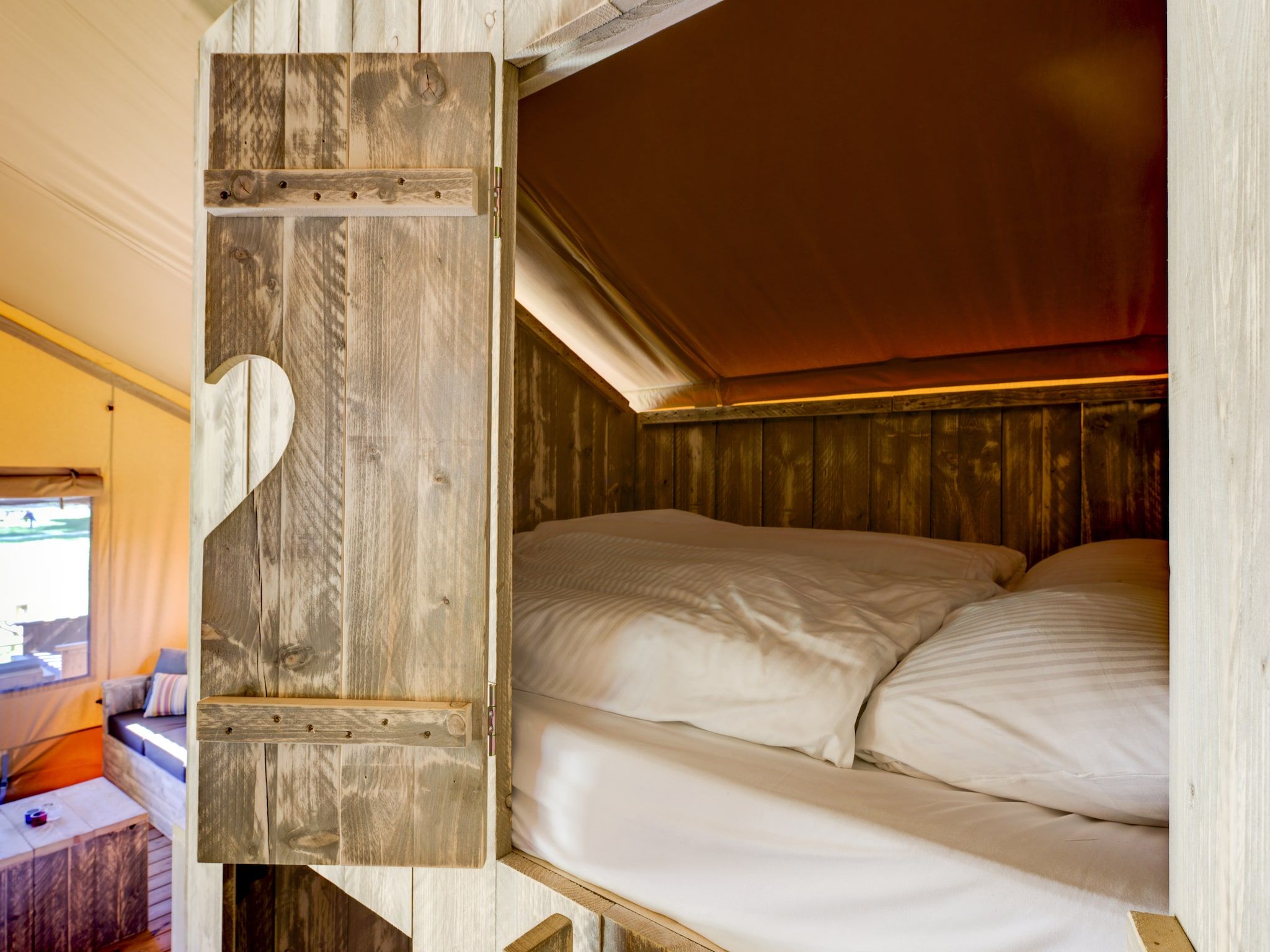 Een slaapkamer van Buitenplaats Gerner 7 in Dalfsen