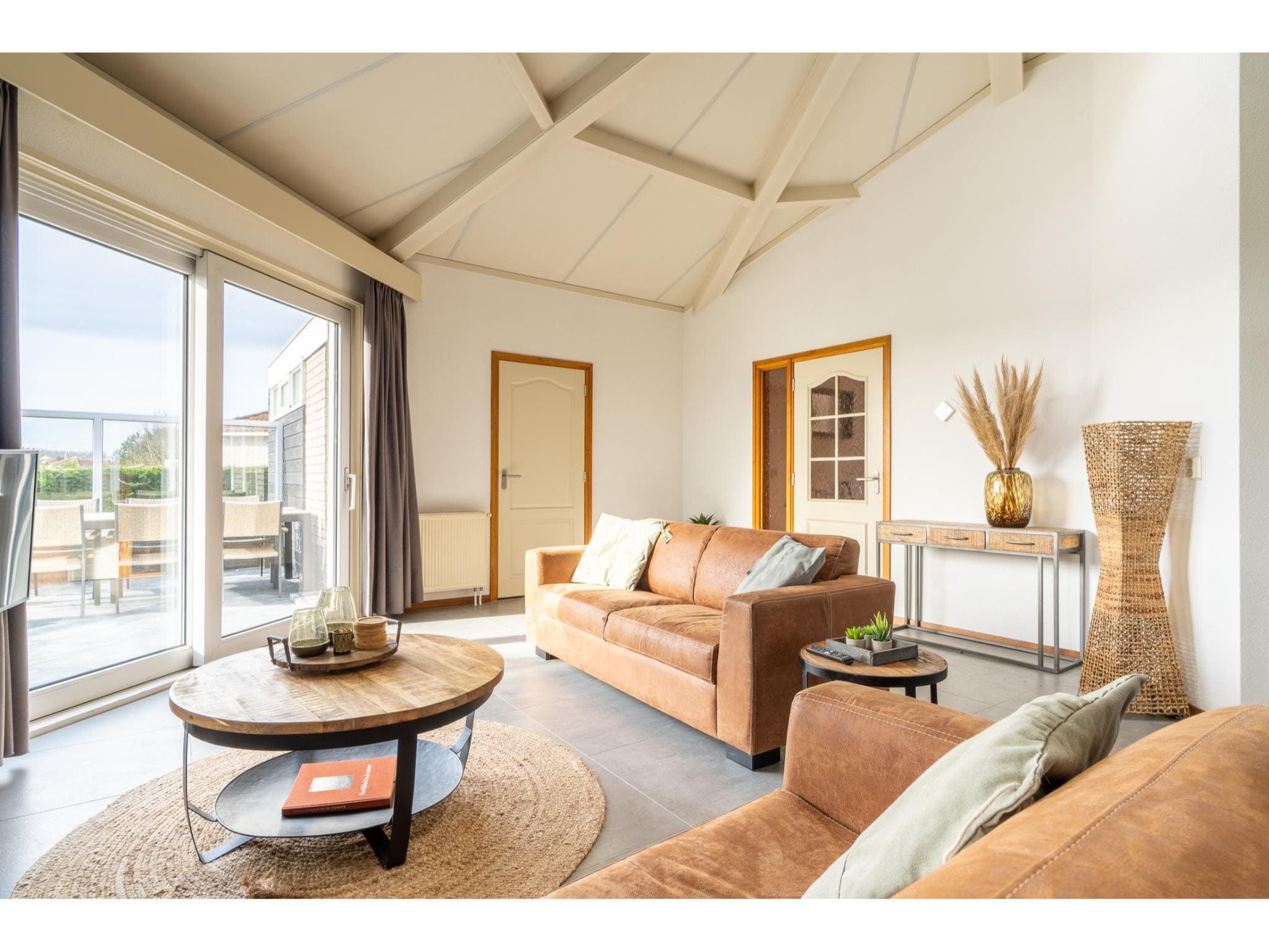 De woonkamer van Golfvilla 39 Wellness in Hollum