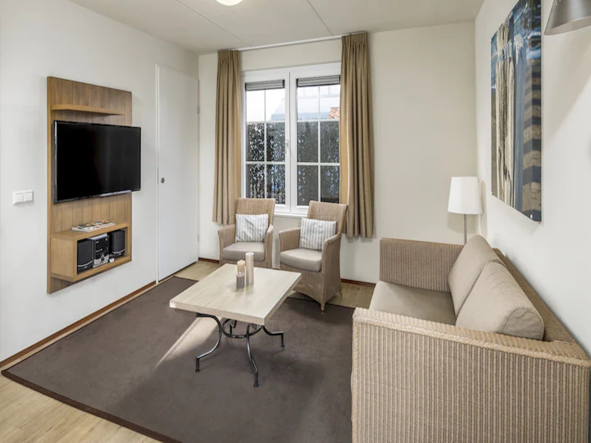 De woonkamer van Noordzee Residence Cadzand-Bad 22 in Cadzand-Bad