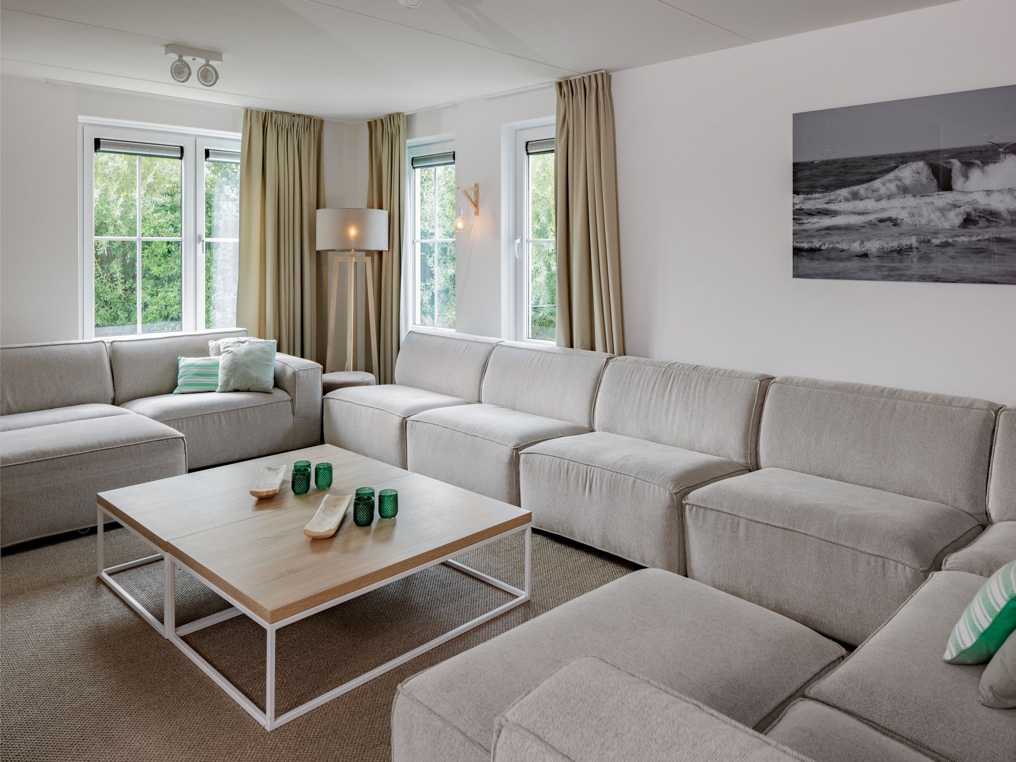 De woonkamer van Noordzee Résidence Cadzand-Bad 28 in Cadzand-Bad