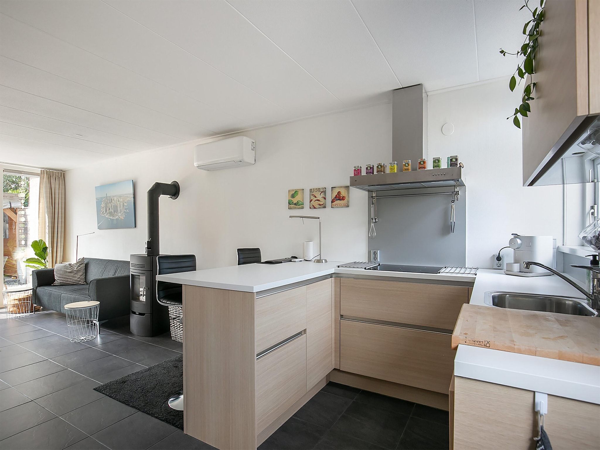 De keuken van Yn'e Lijte 110 in Grou