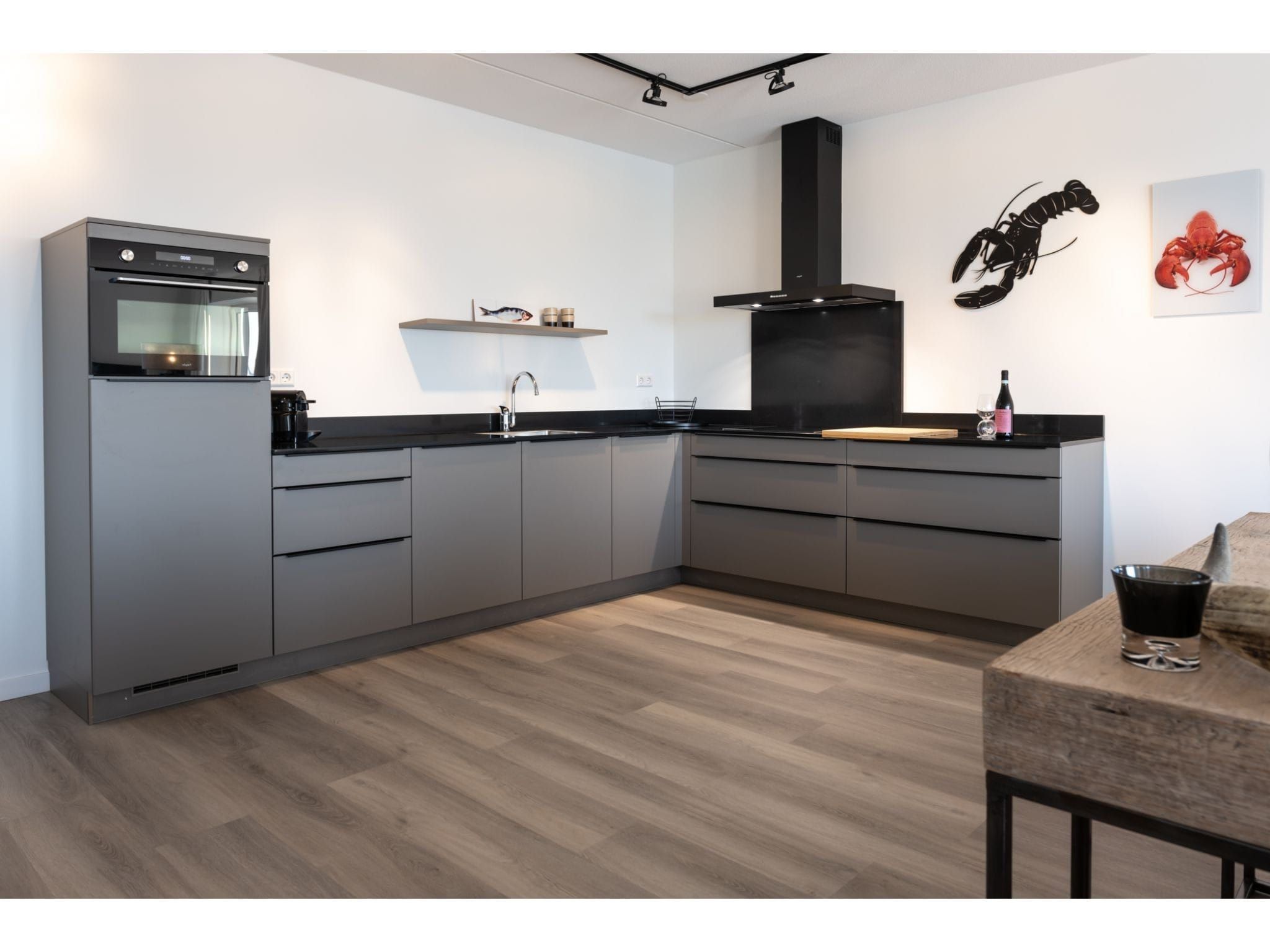 De keuken van Harbour Loft 1K Residence Marina havenzicht in Kamperland