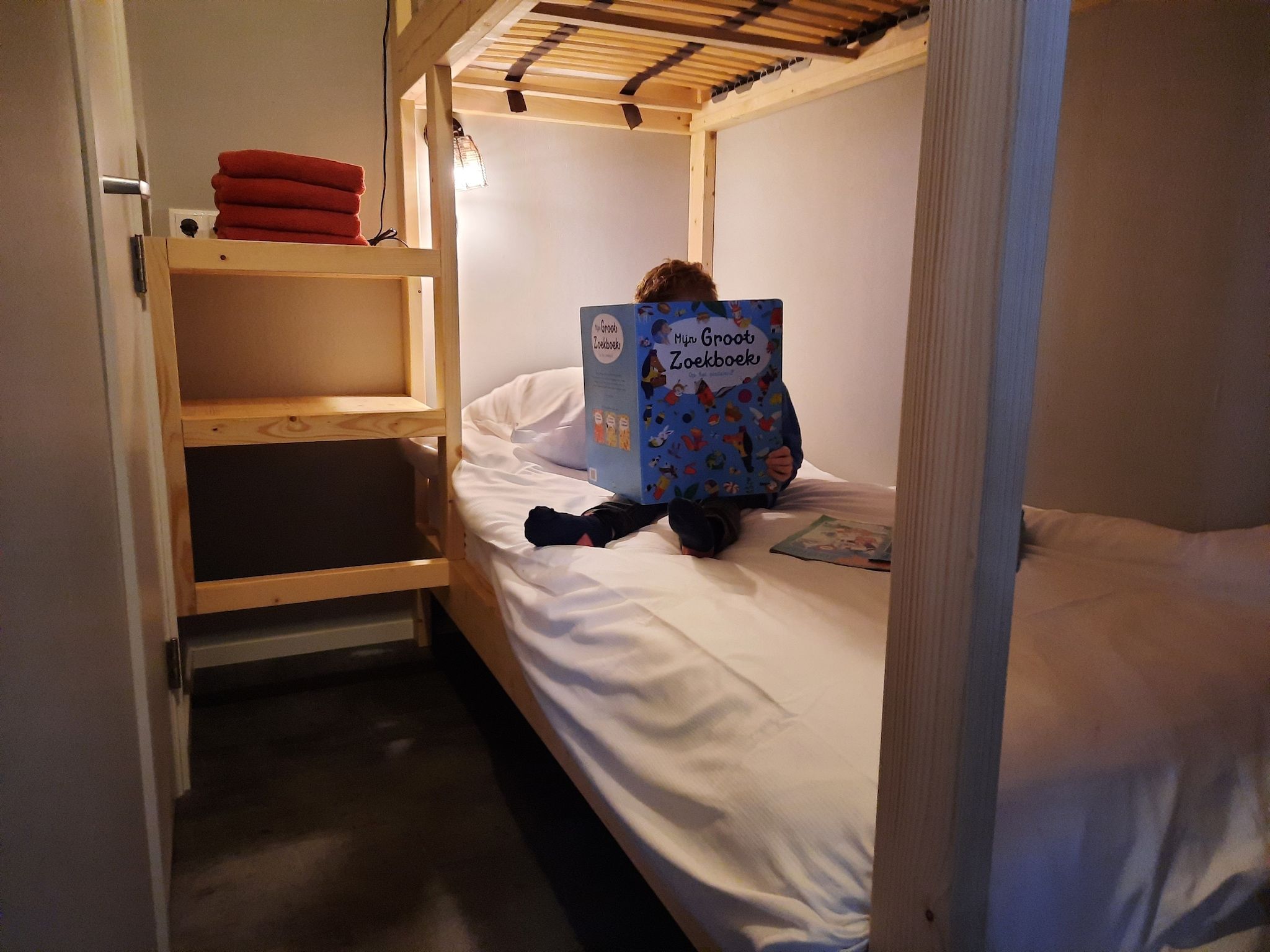 Een slaapkamer van Acker Lodges 1 in Ruinerwold