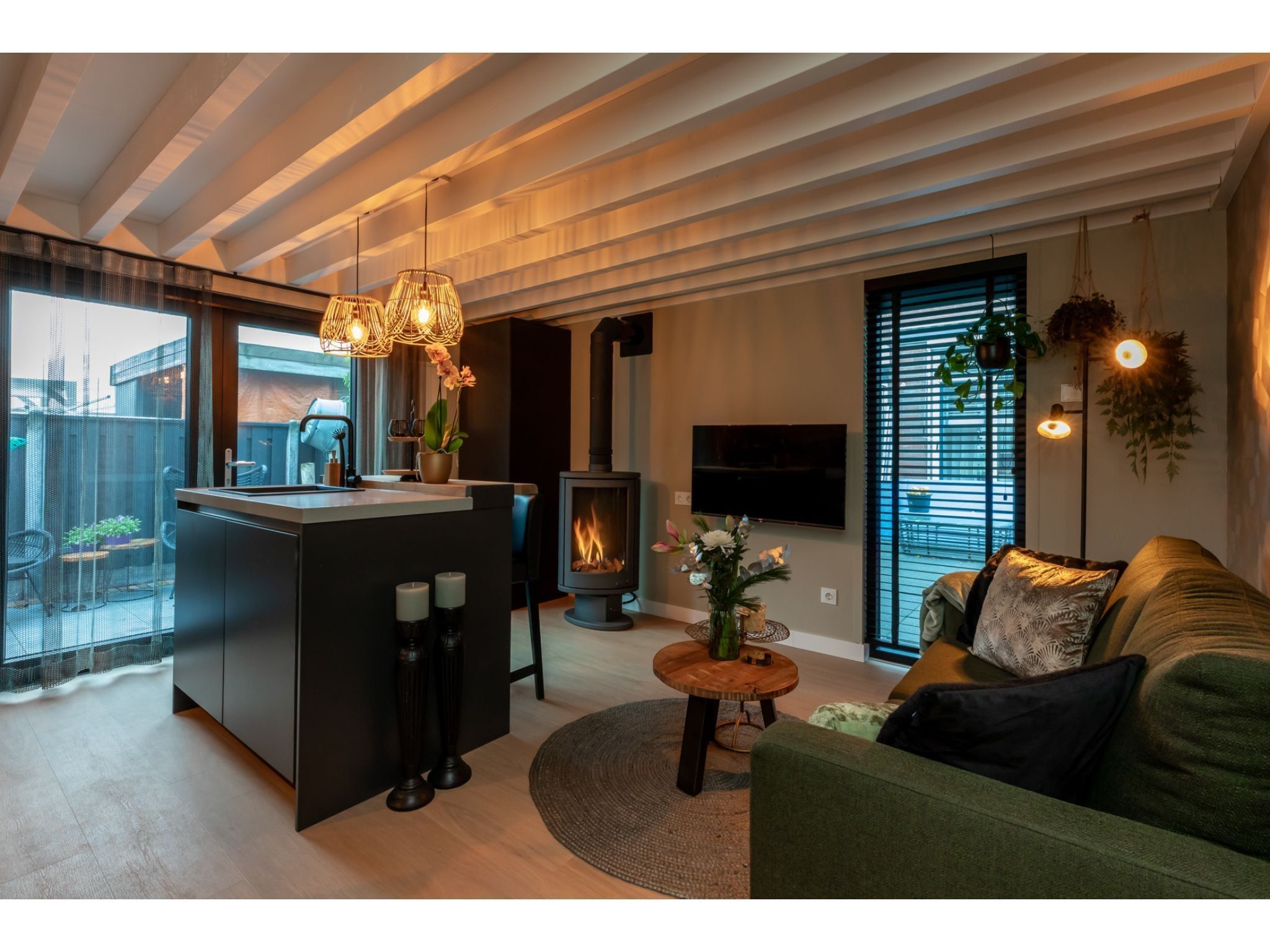 De woonkamer van Vakantiehuis - Zoutelande 'Bon Bini' in Zoutelande